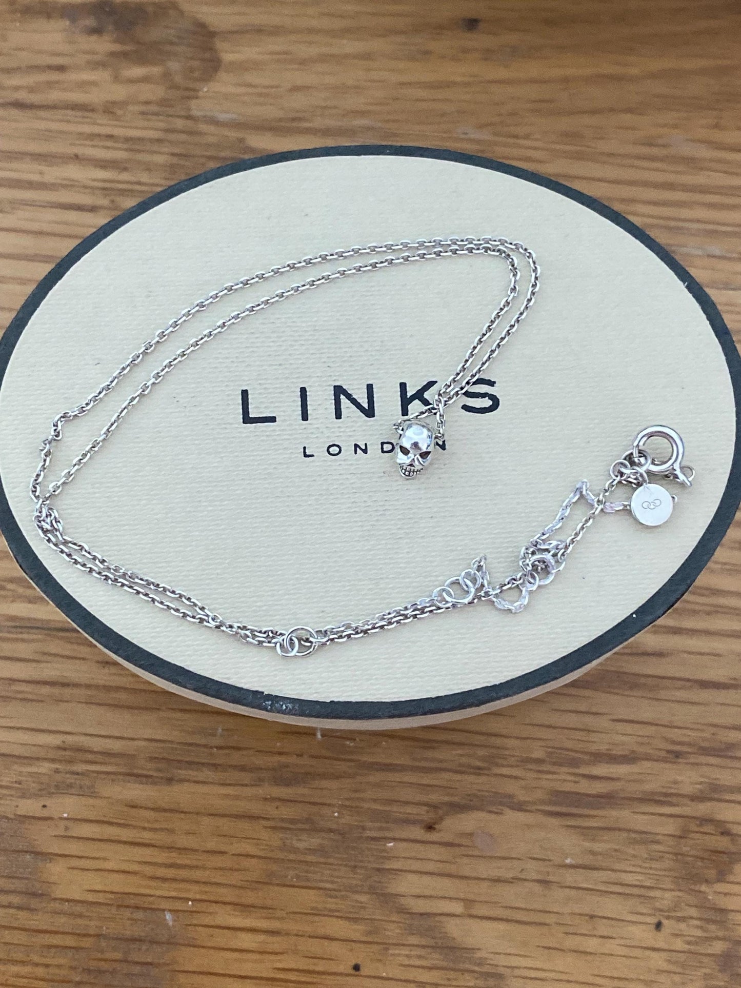 New Links of London mini skull Necklace Vintage, genuine, with box