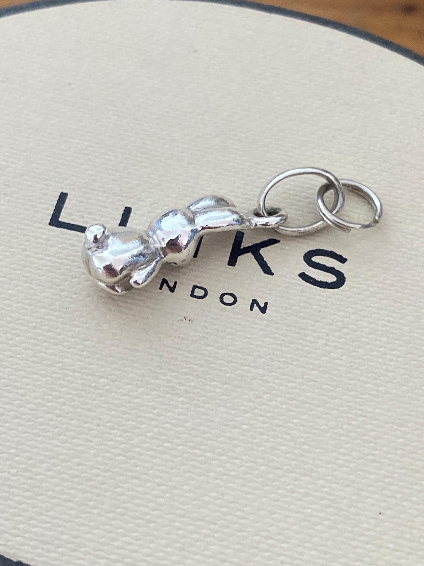 Genuine Links Of London Sterling Silver bunny Vintage charm, super cute!