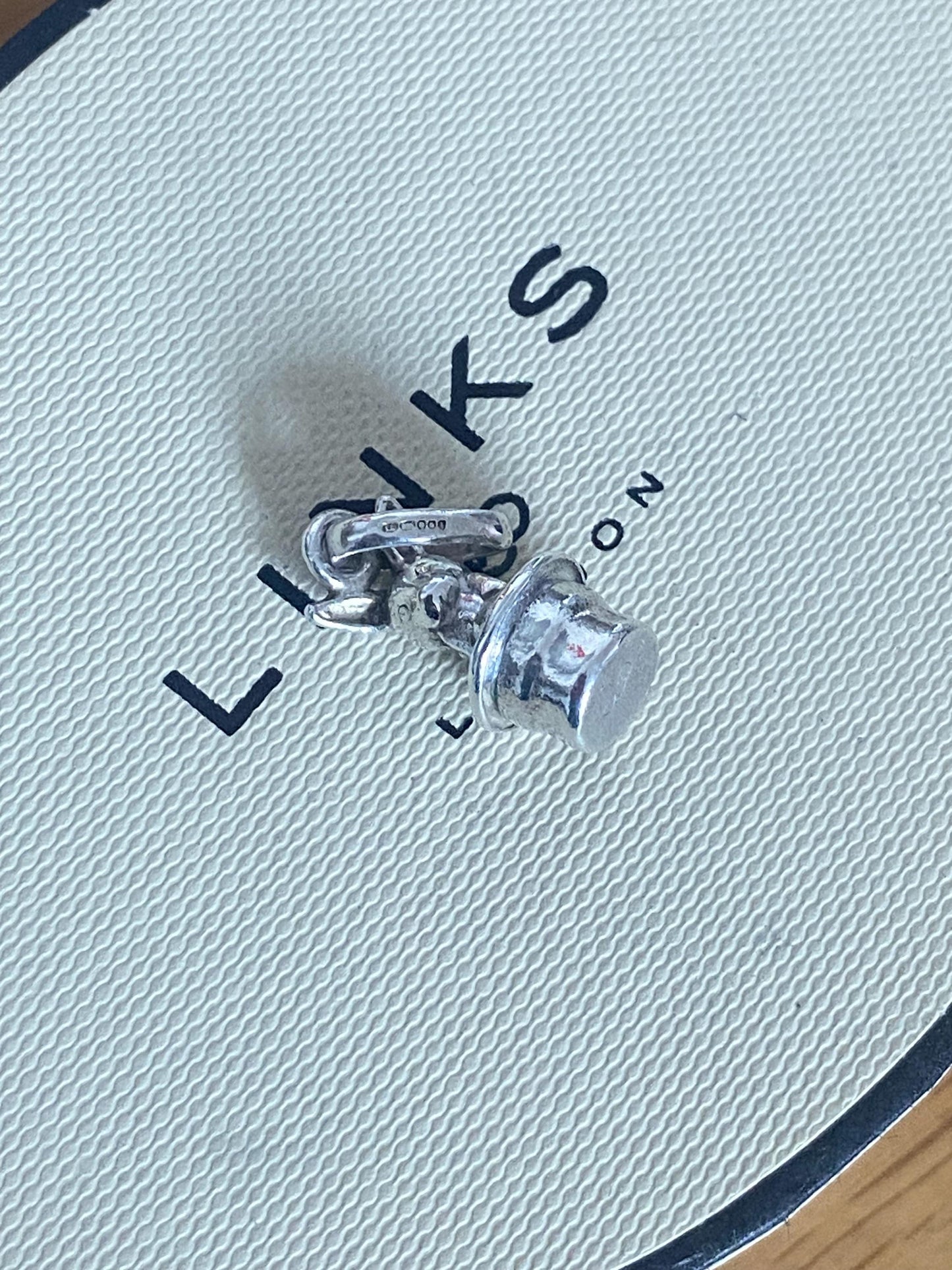 Lovely rare Links of London rabbit in a hat charm, sterling silver, hallmarked