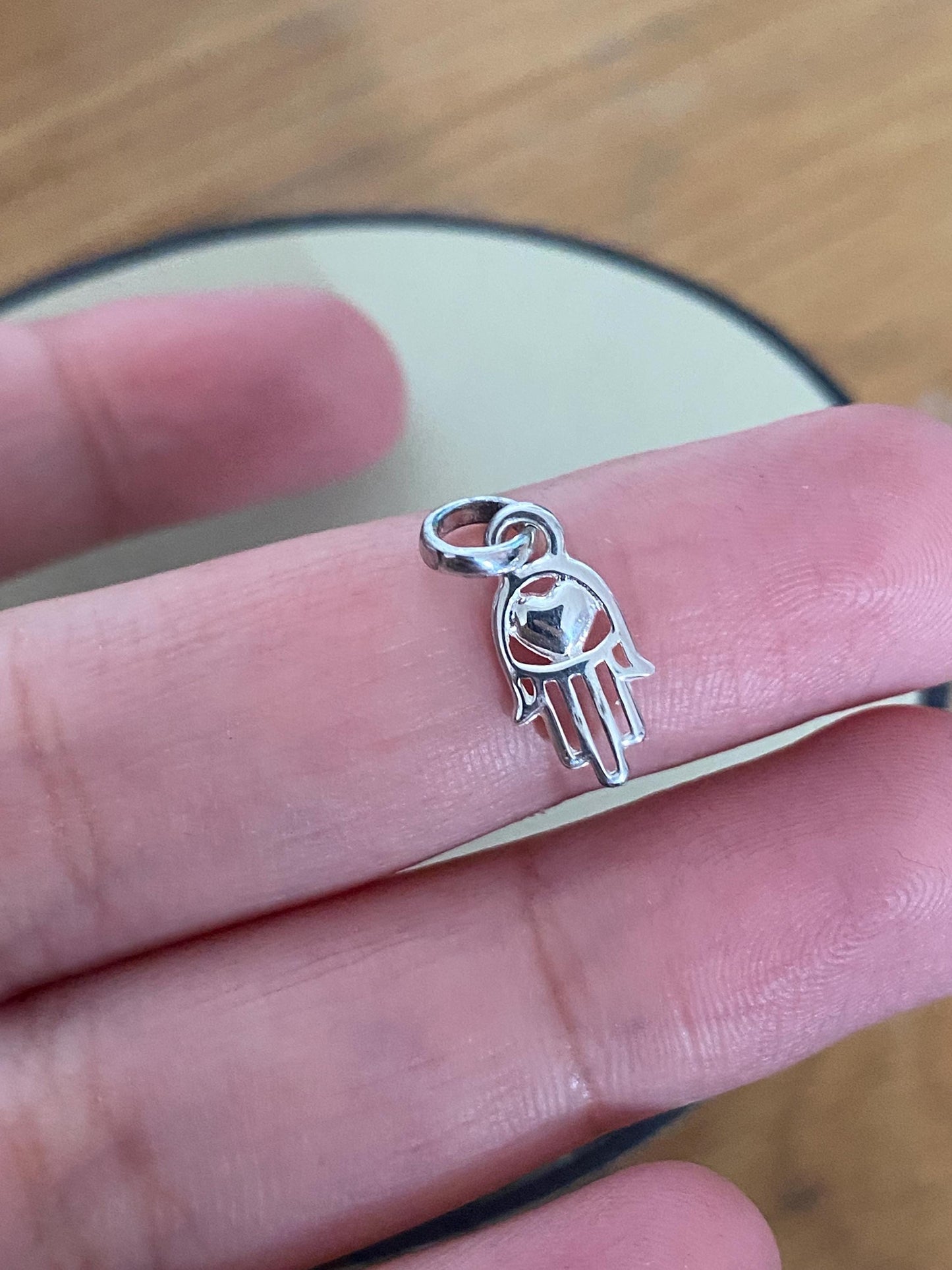 Very rare Links of London hand of Fatima mini charm sterling silver, lovely condition, genuine
