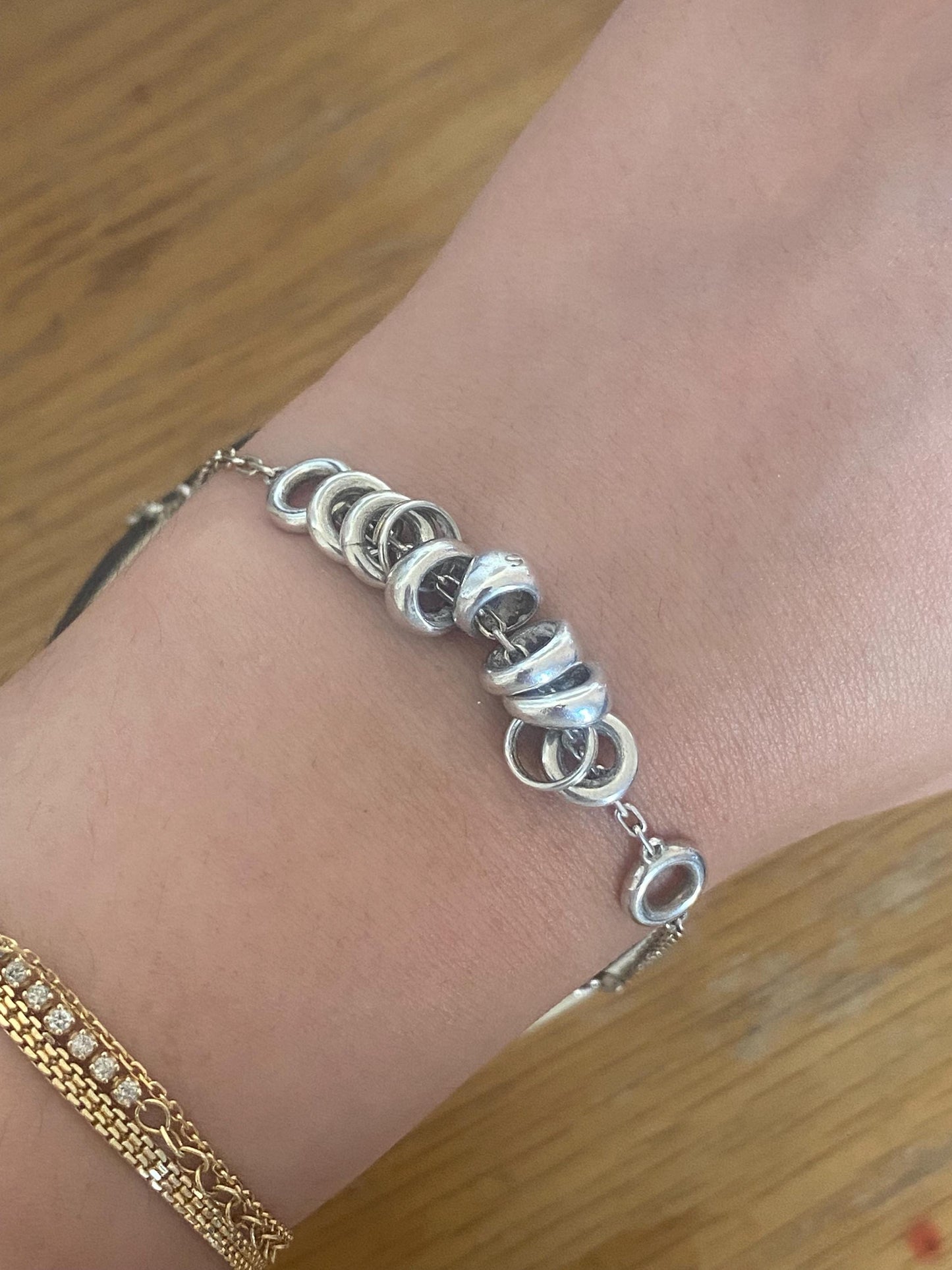 Lovely Links of London vintage rare sweetie bracelet, sterling silver, medium