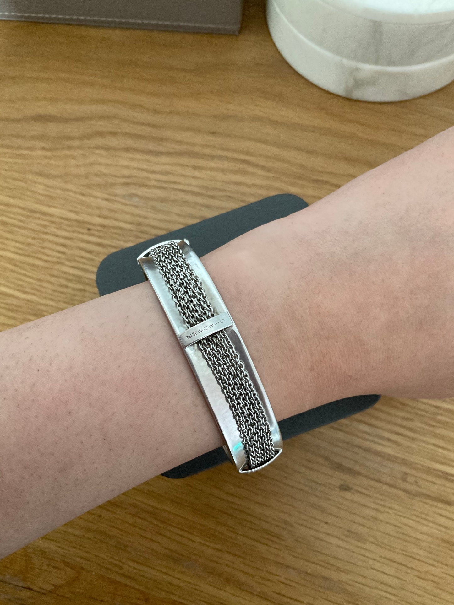 Emporio Armani sterling silver RARE vintage chain bangle