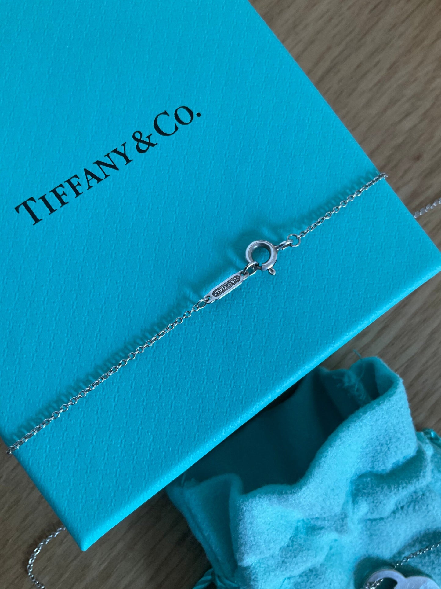 Tiffany & Co medium heart sterling silver genuine necklace