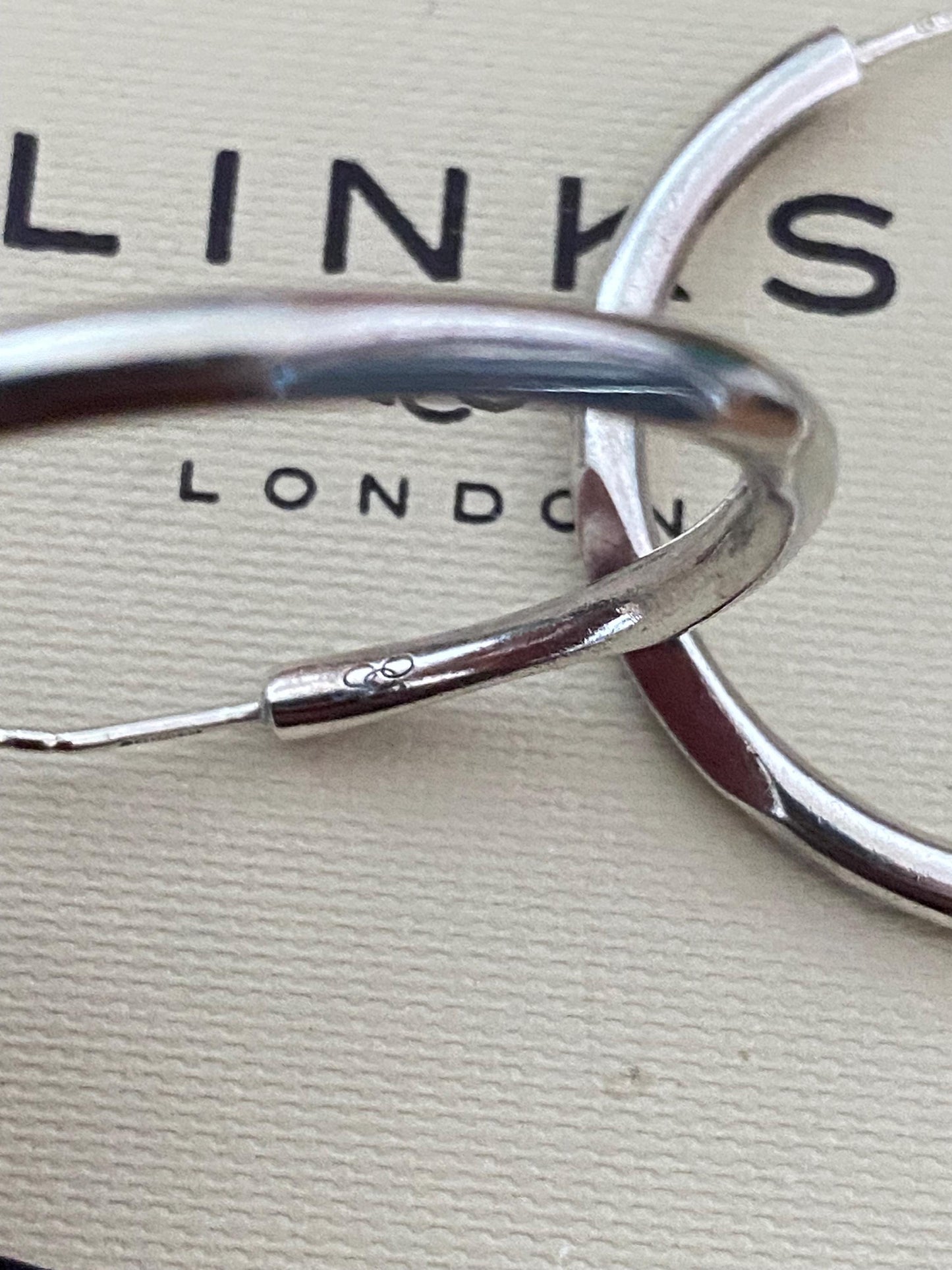 Links Of London Genuine hoop Earrings, sterling silver, vintage