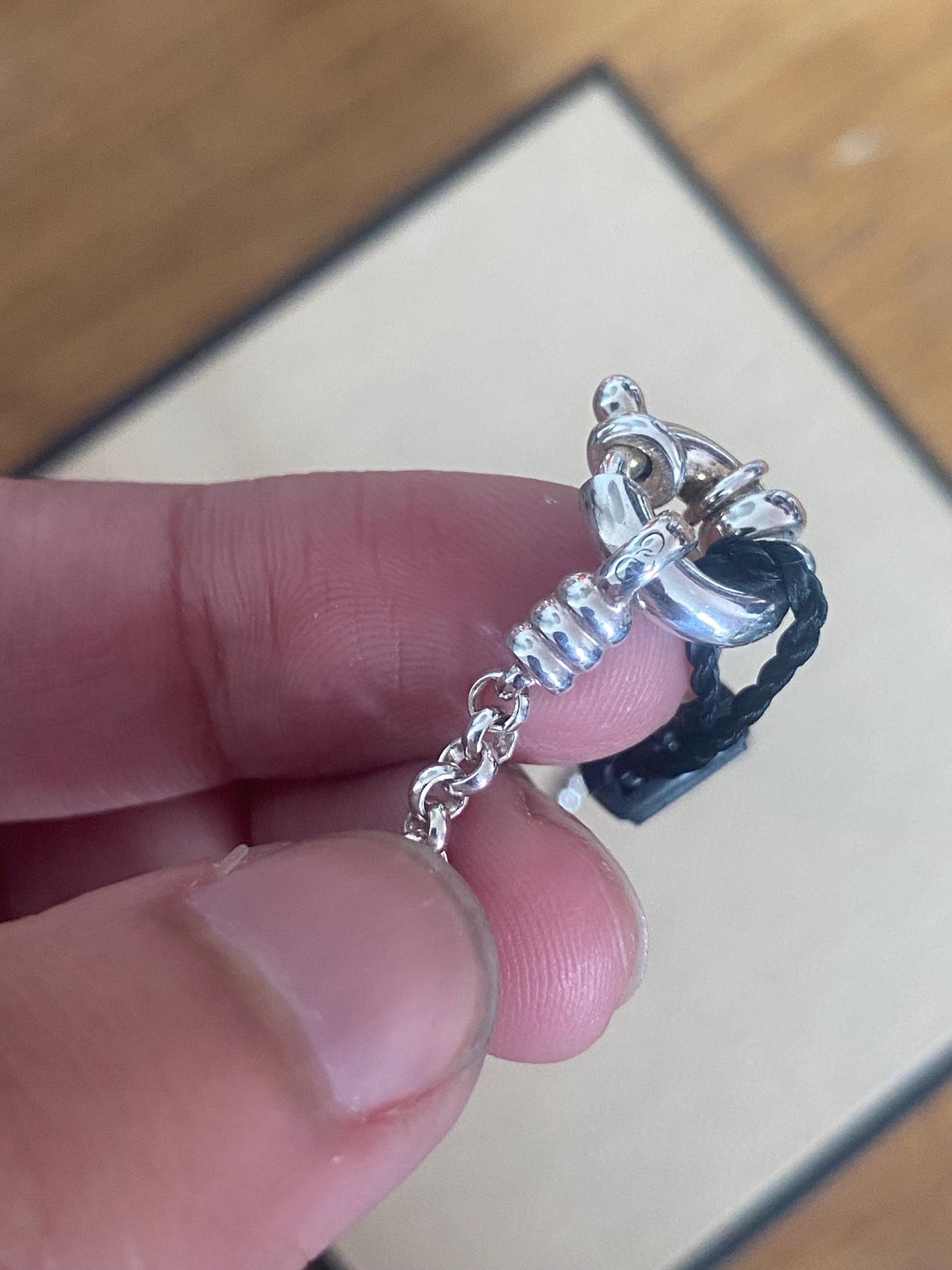 Beautiful brand new genuine Links of London Belcher Chain Bracelet with Senorita Clasp, sterling silver, assay hallmarked