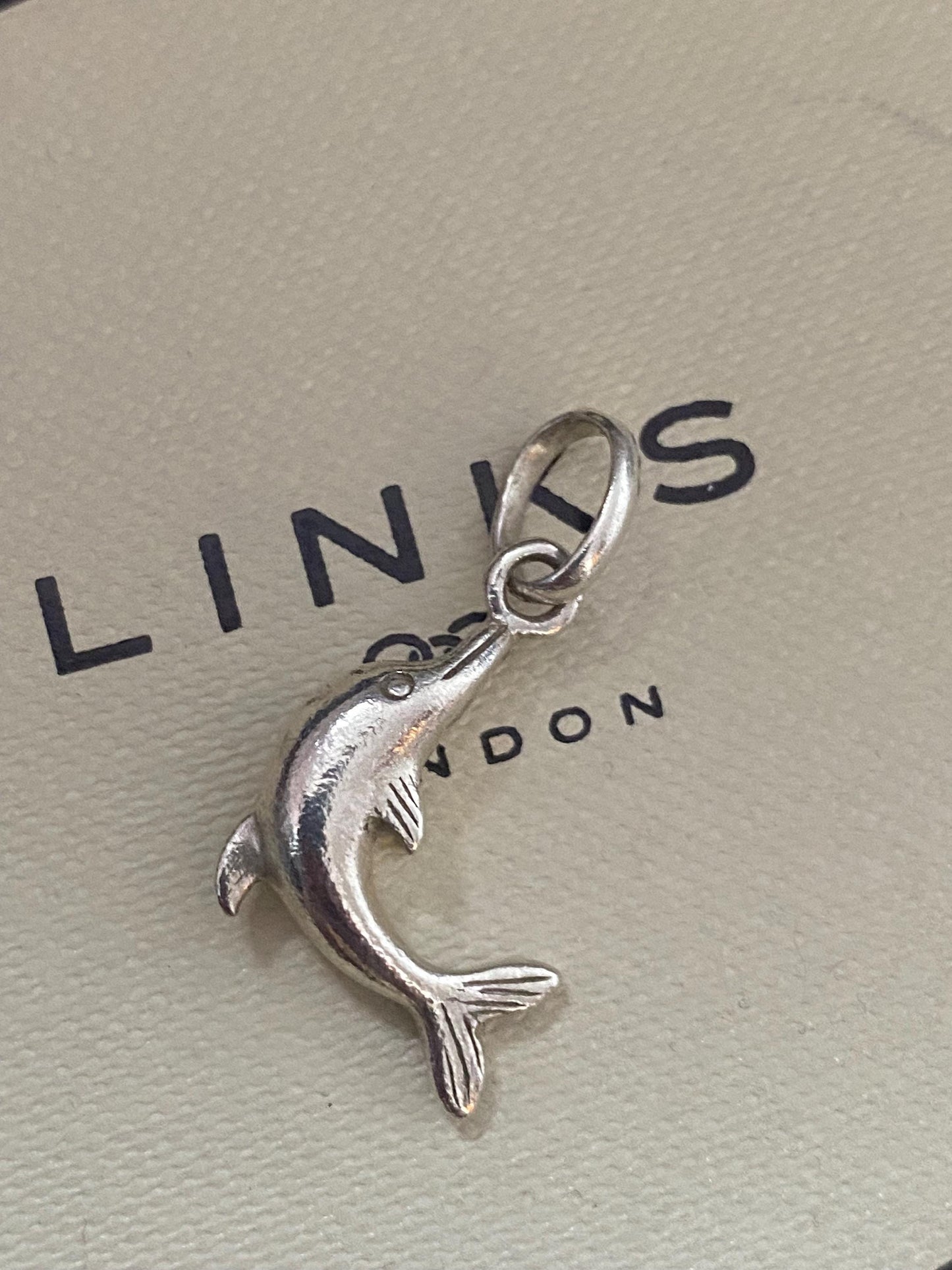 cute genuine rare Links of London sterling silver dolphin hallmarked charm