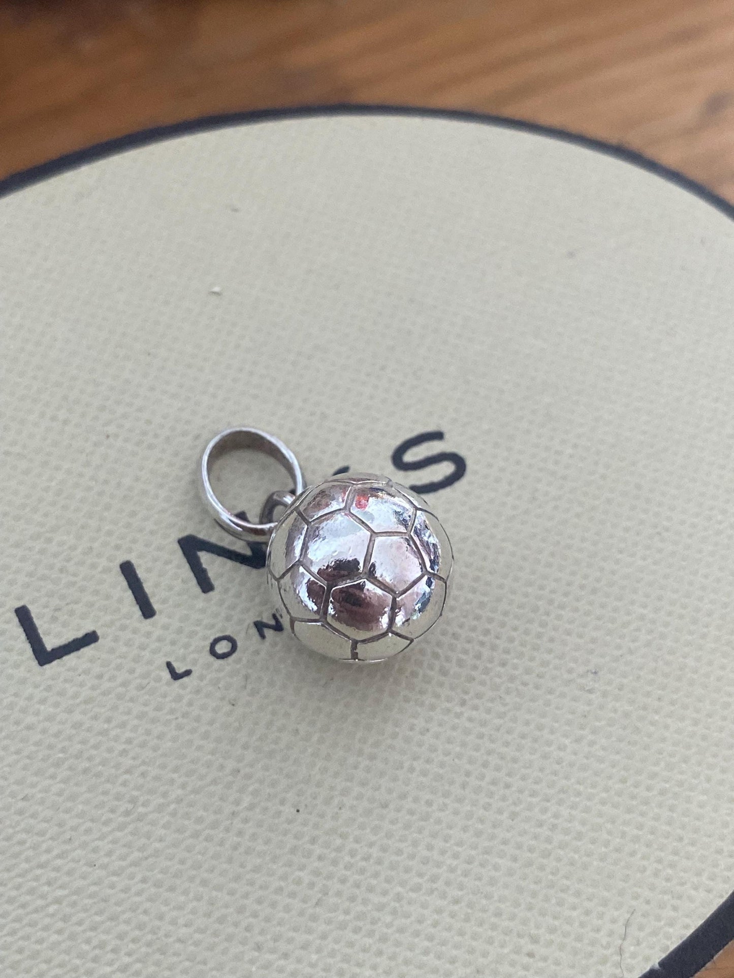 Fabulous Links of London Football Charm, Sterling Silver, genuine