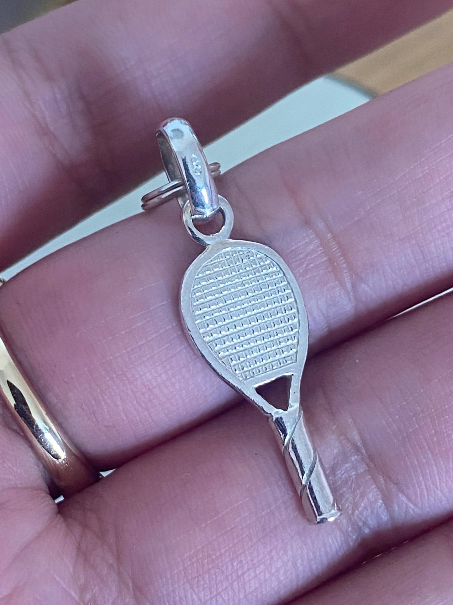 Genuine Links of London Wimbledon Tennis Racket Charm, sterling silver