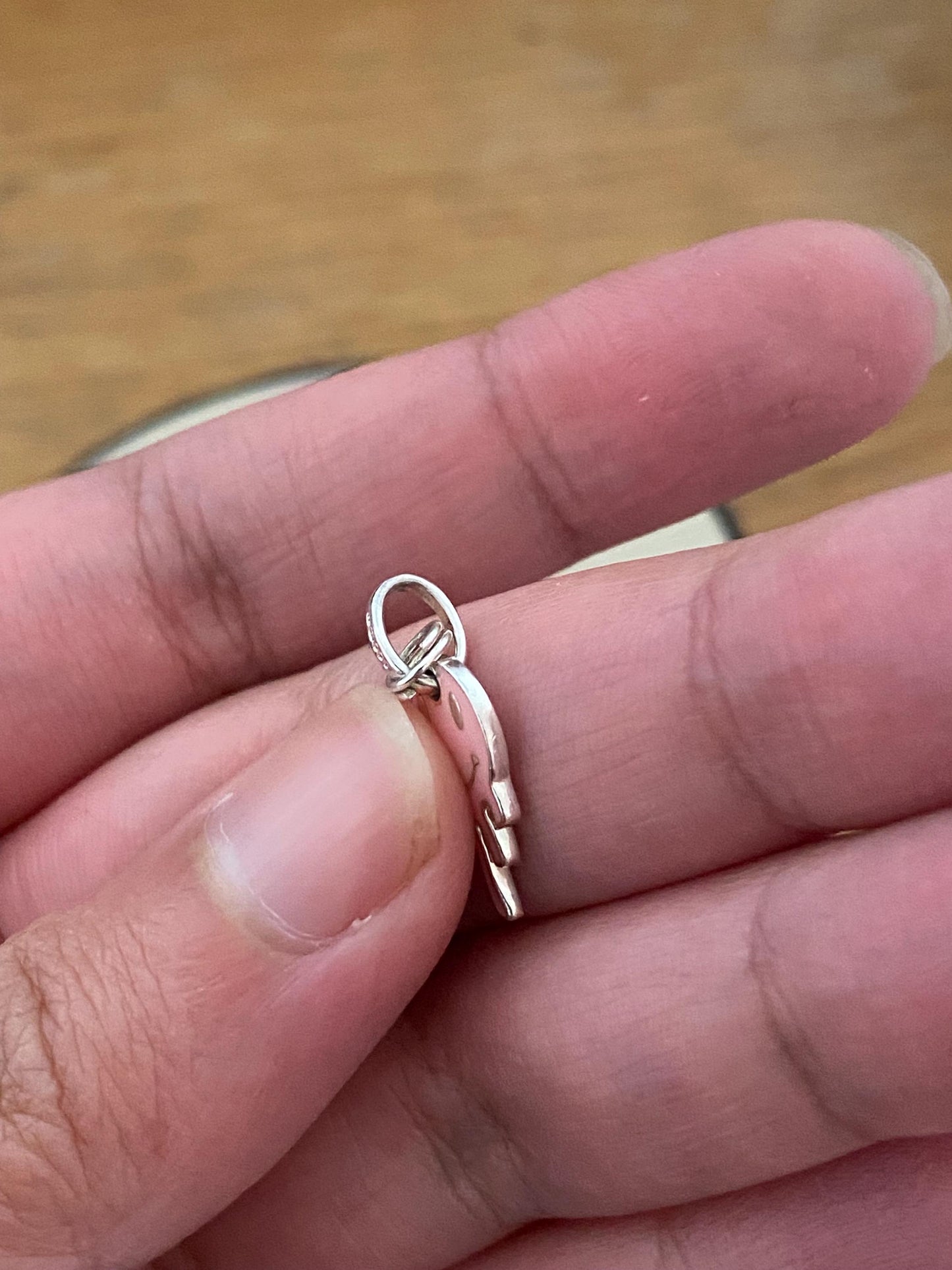 Genuine Very rare Links Of London Sterling Silver and pink enamel melting ghost mini Charm, Vintage, Assay hallmarked