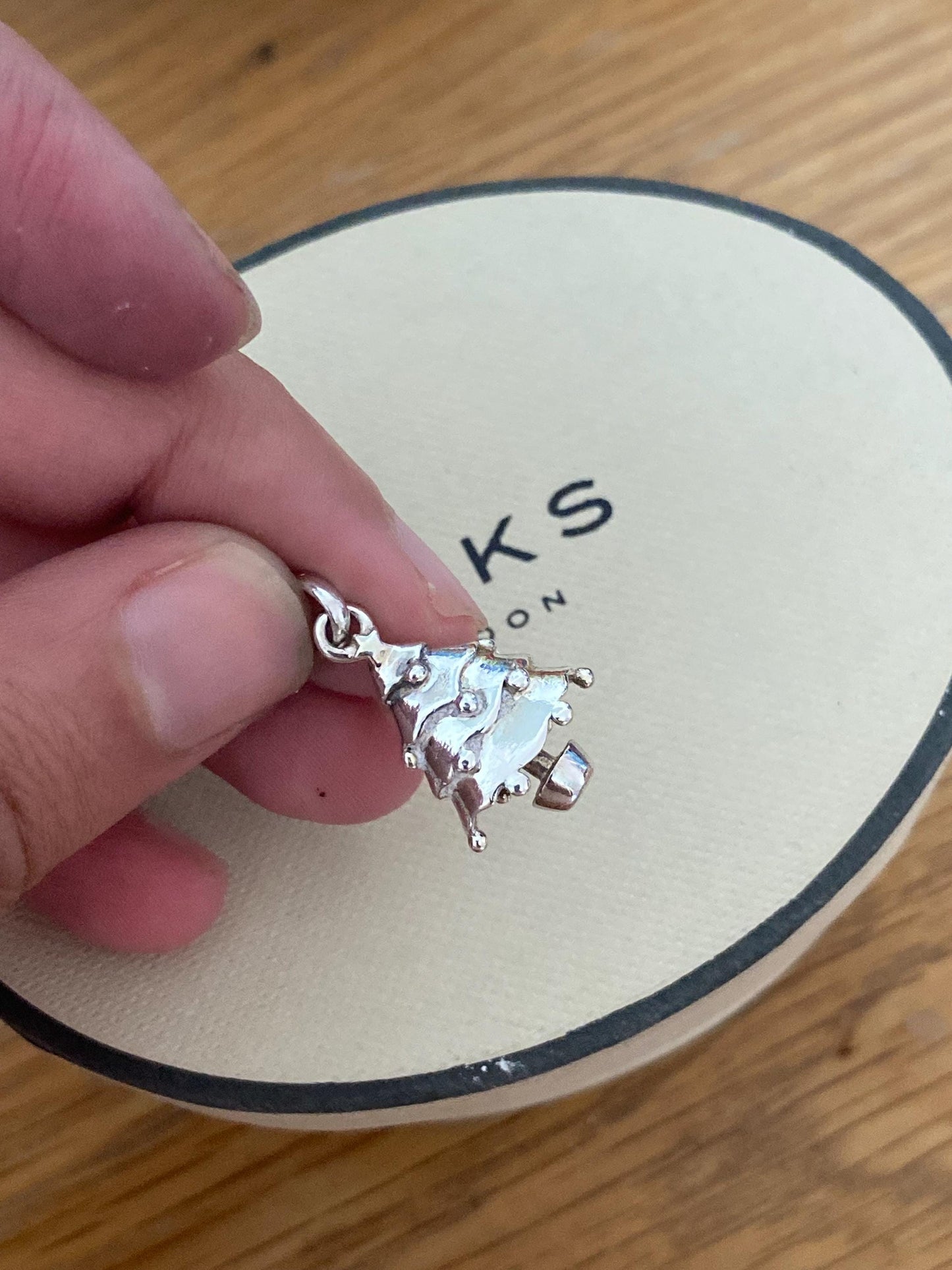 Very rare Links Of London Sterling Silver Christmas tree Vintage charm, genuine