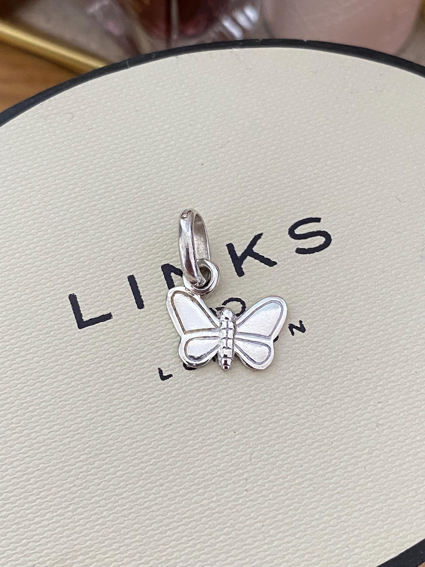 cute genuine rare Links of London sterling silver butterfly charm