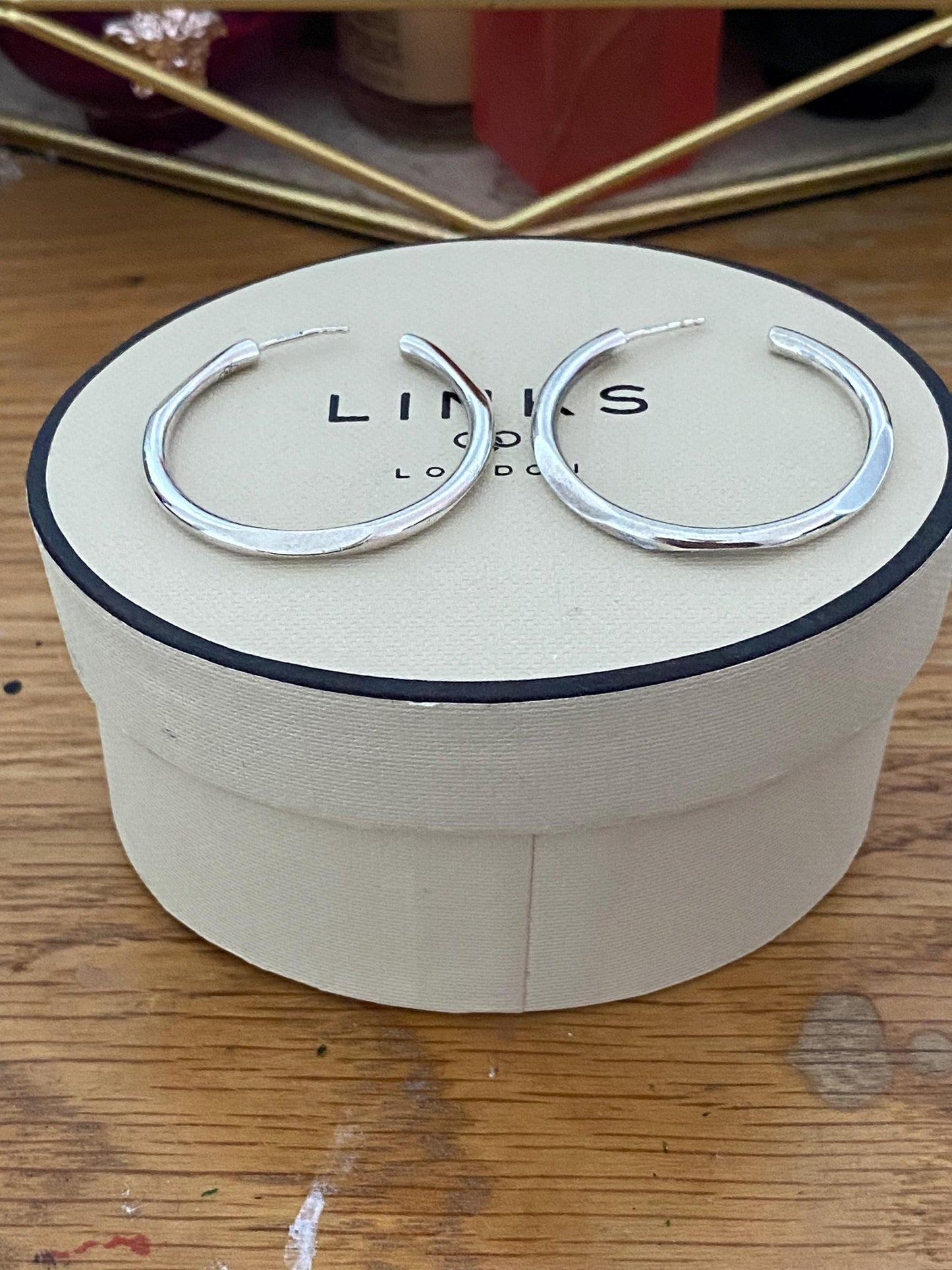 Links Of London Genuine hoop Earrings, sterling silver, vintage