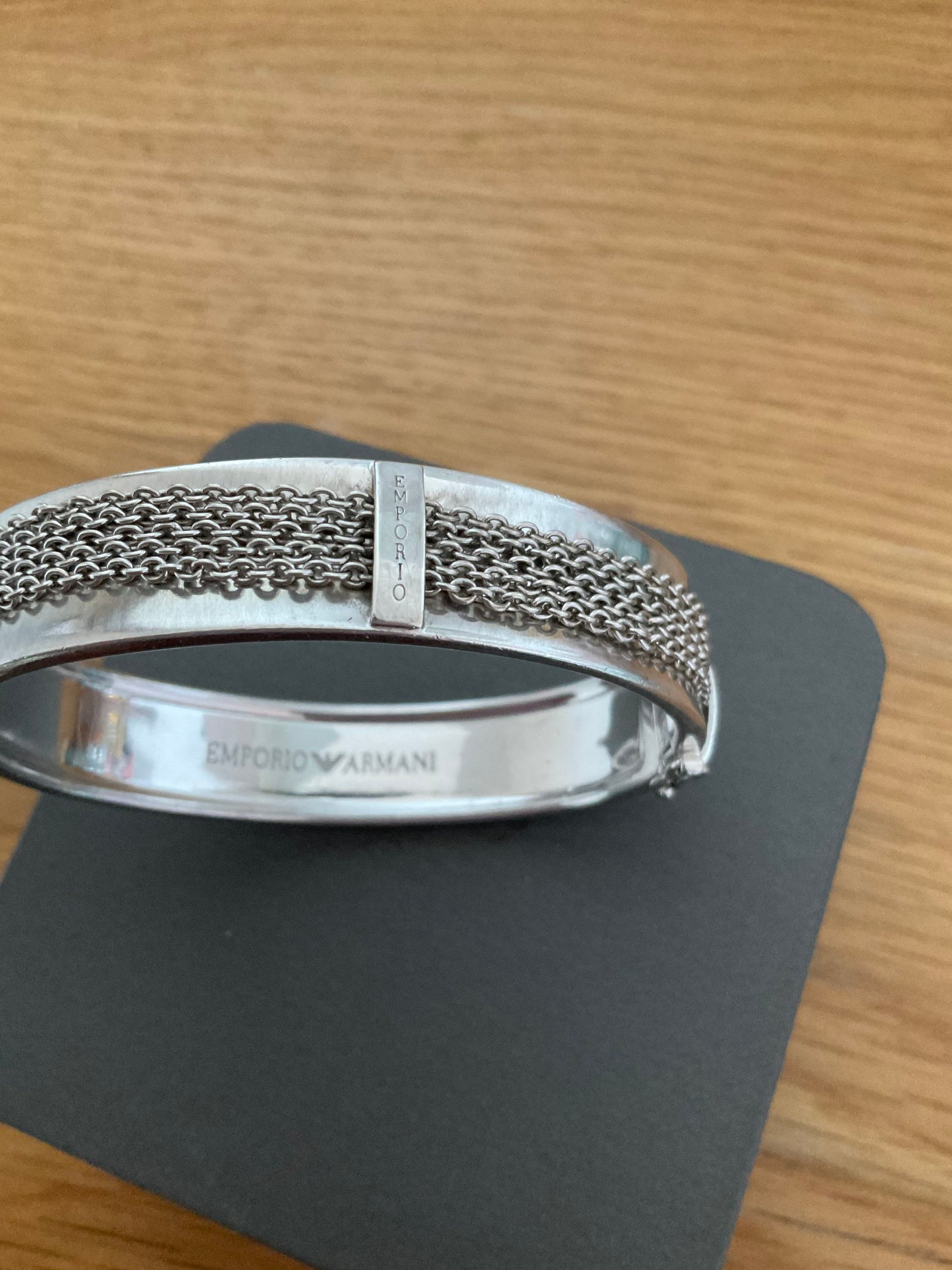 Emporio Armani sterling silver RARE vintage chain bangle
