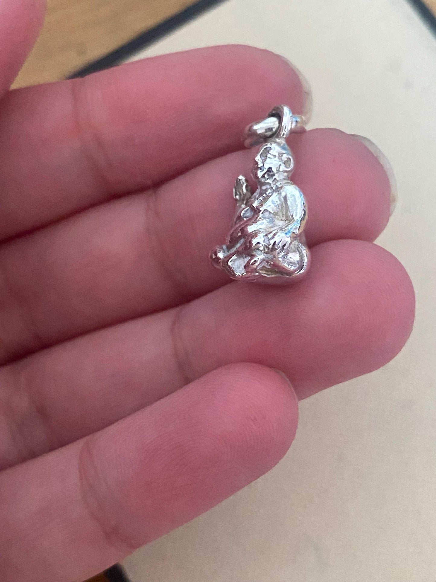 Genuine rare LINKS OF LONDON Laughing Buddha Charm, sterling silver