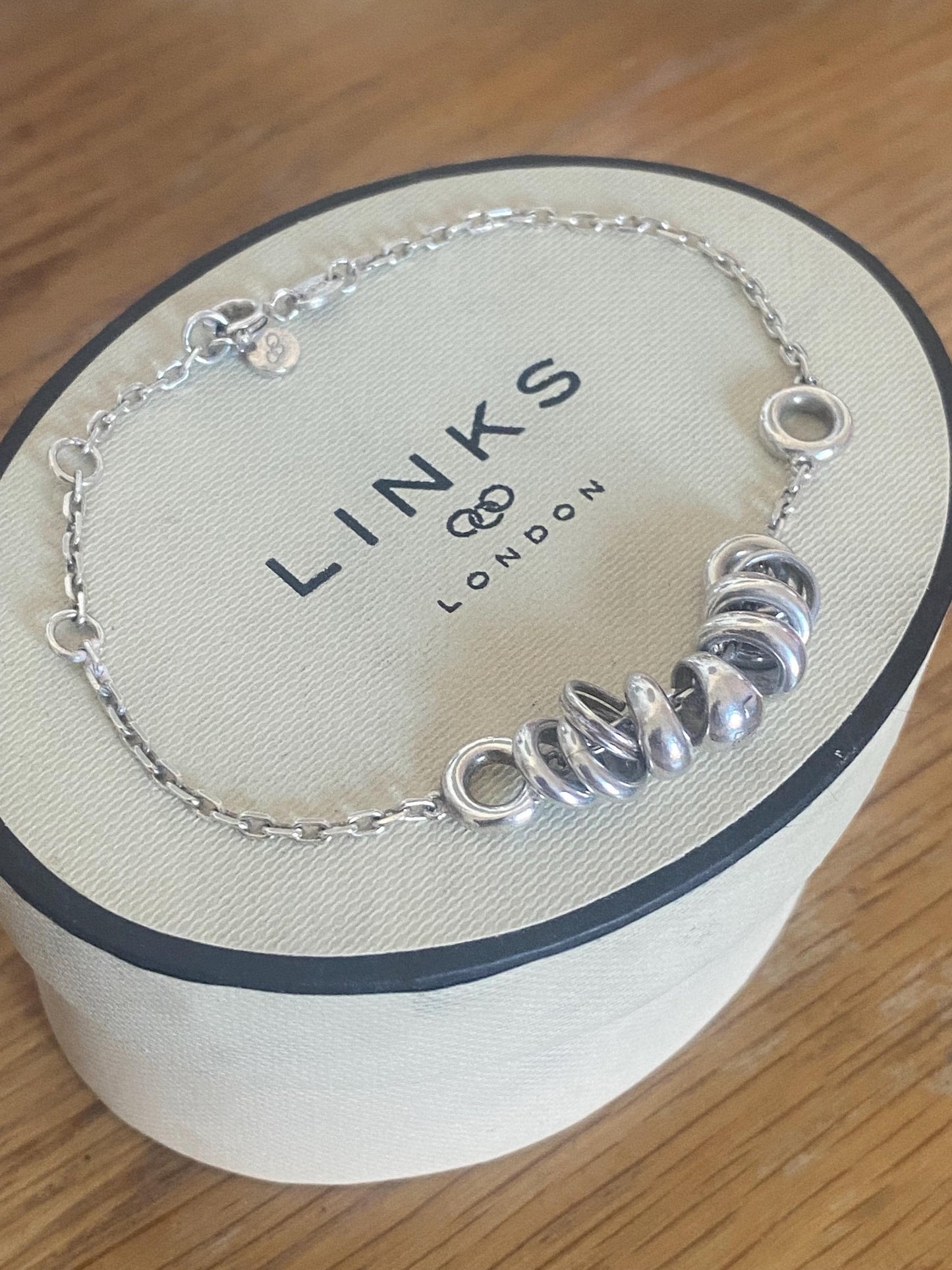 Lovely Links of London vintage rare sweetie bracelet, sterling silver, medium