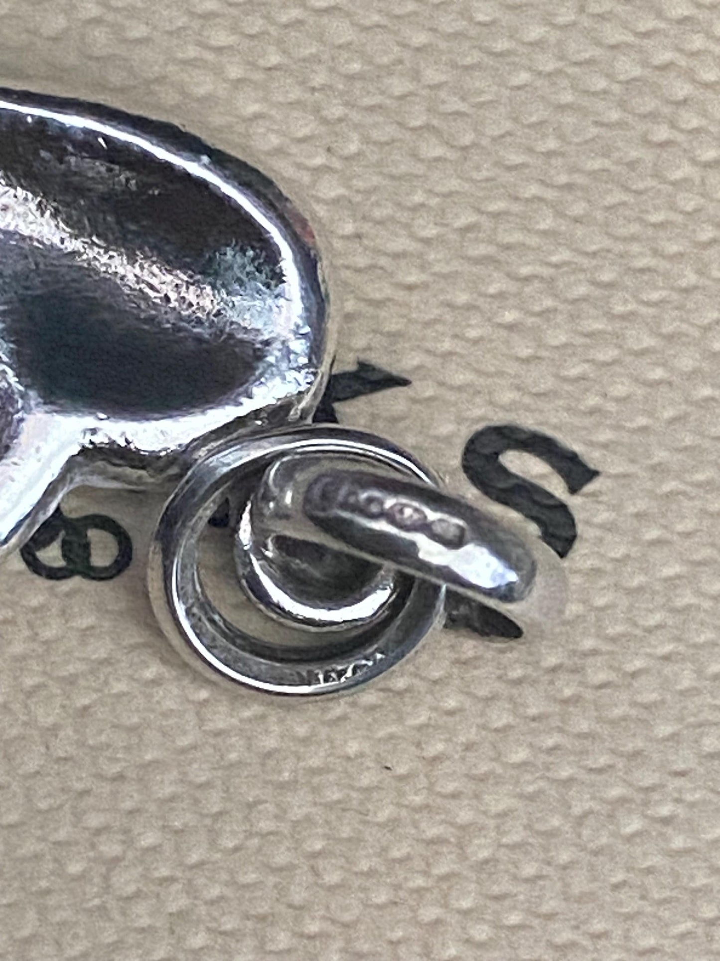 Beautiful genuine rare hallmarked Links of London sterling silver thumbprint heart charm