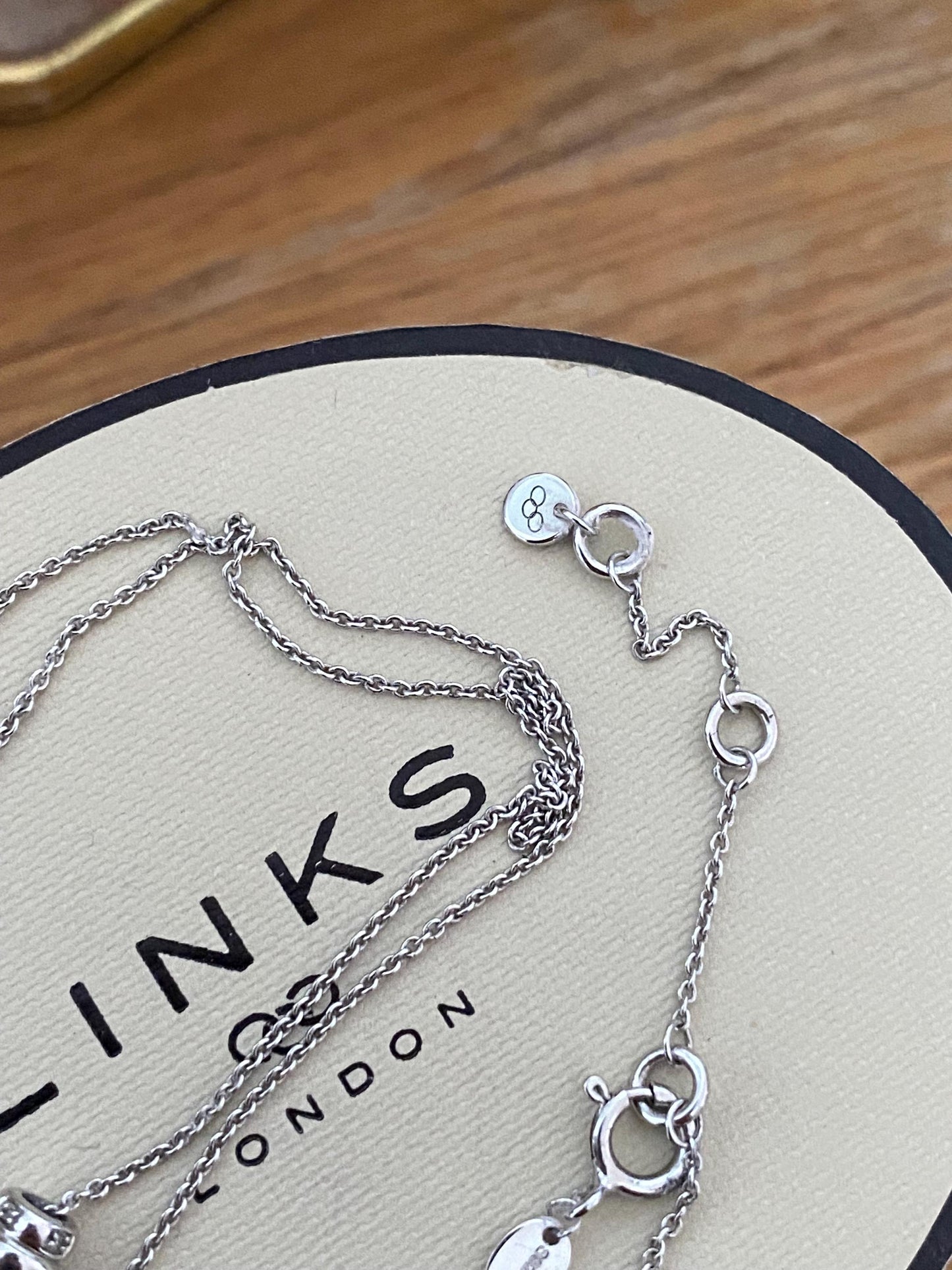 Gorgeous Links of London xs Sweetie diamond Necklace, Sterling Silver, with box