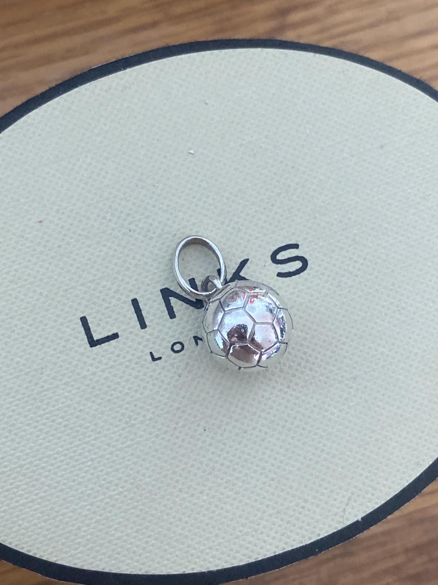 Fabulous Links of London Football Charm, Sterling Silver, genuine