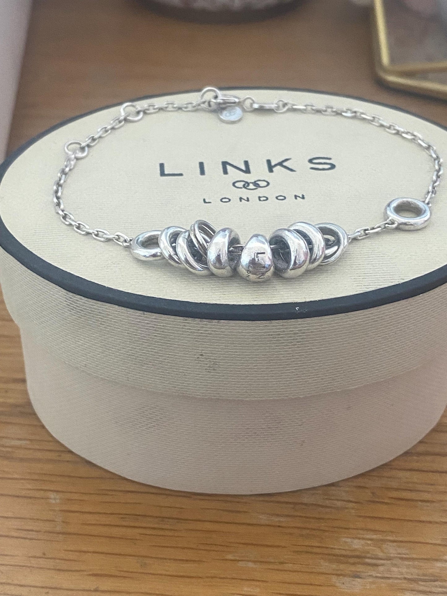 Lovely Links of London vintage rare sweetie bracelet, sterling silver, medium