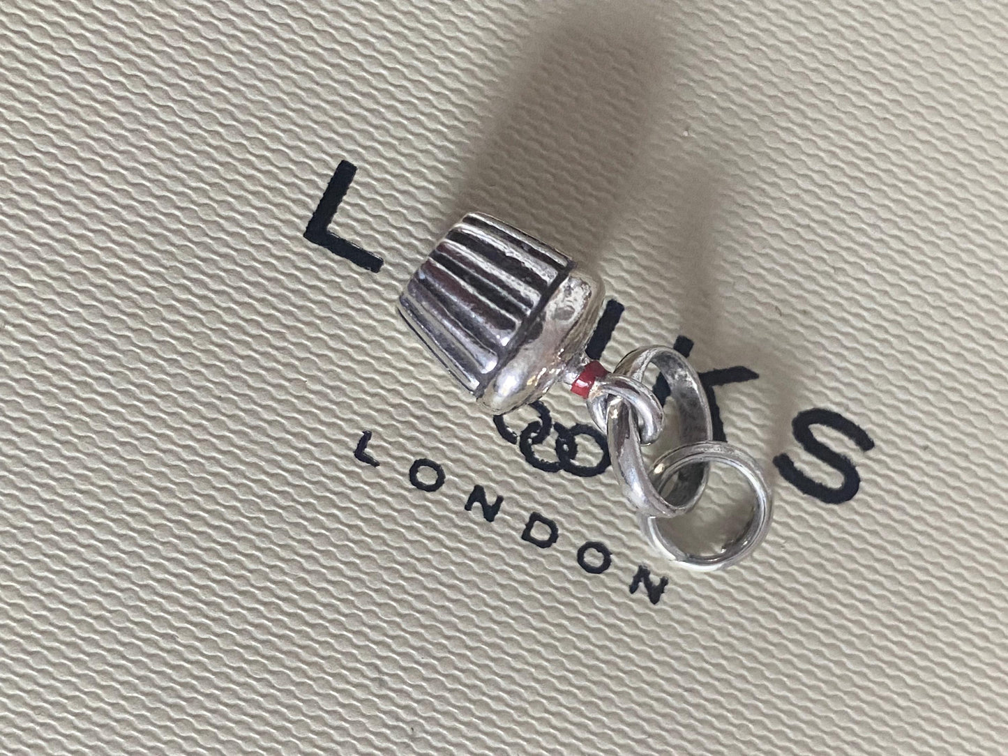 Cute genuine Links of London cupcake enamel and silver hallmarked charm