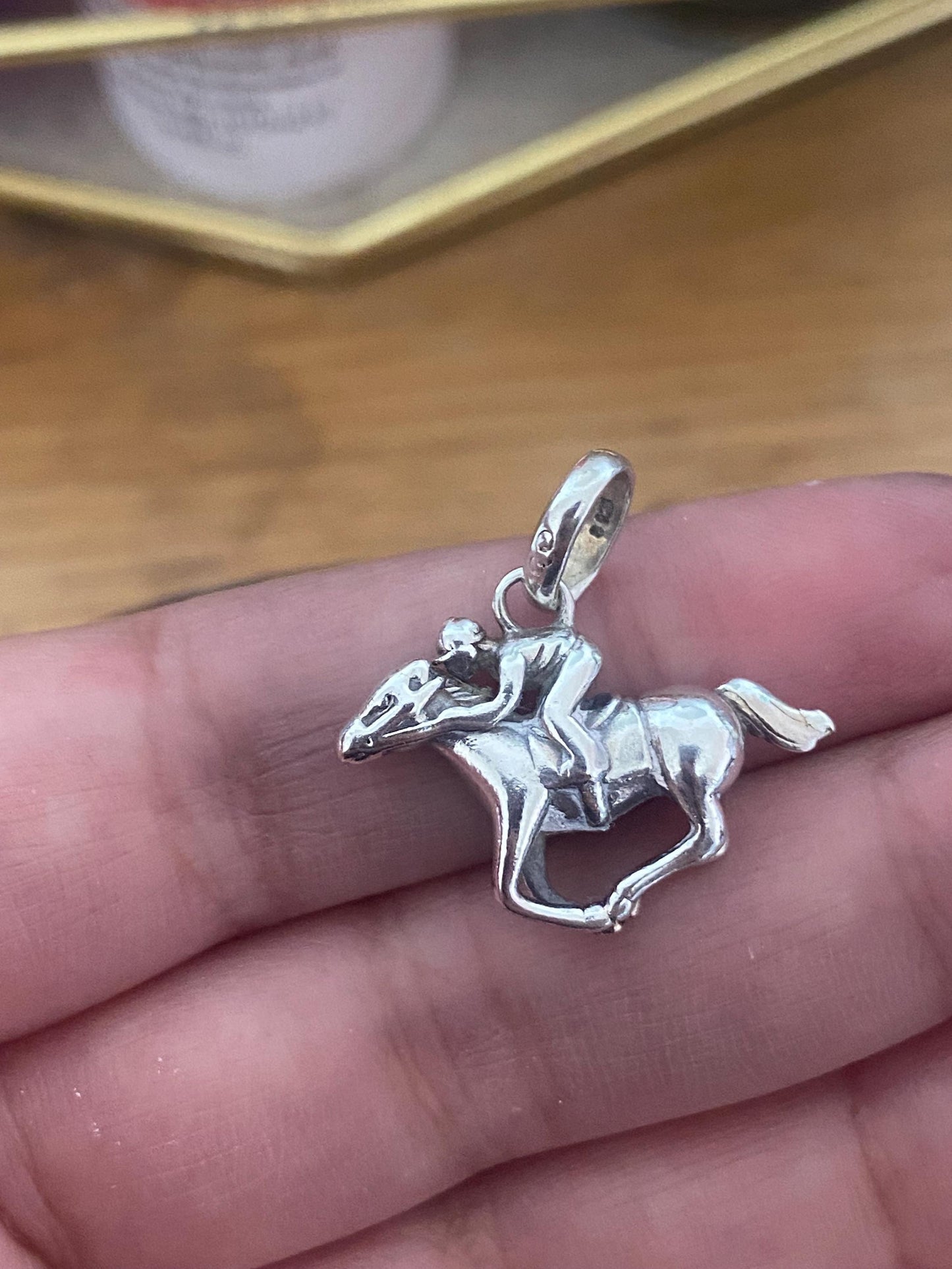 Beautiful Links of London Ascot Race Horse Charm, Sterling Silver, genuine