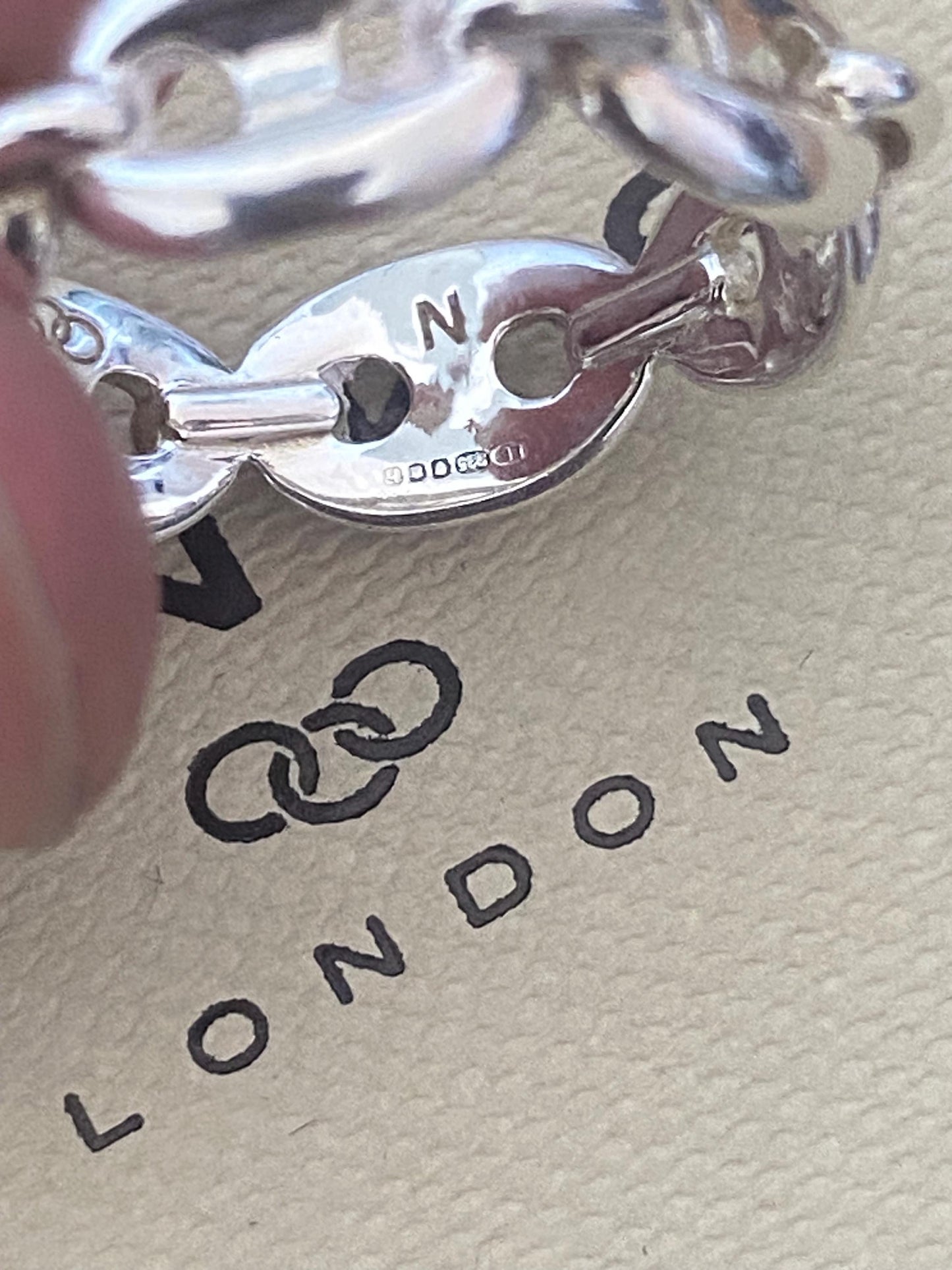 Genuine Links of London Sirens anchor Ring, Sterling Silver, Size N, with box