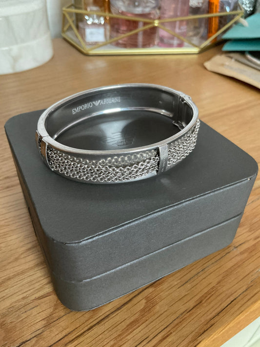 Emporio Armani sterling silver RARE vintage chain bangle
