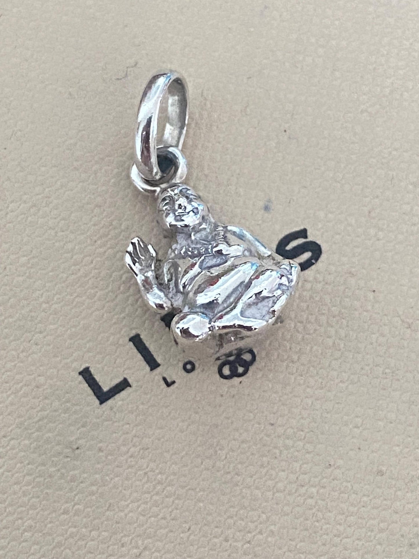 Genuine rare LINKS OF LONDON Laughing Buddha Charm, sterling silver