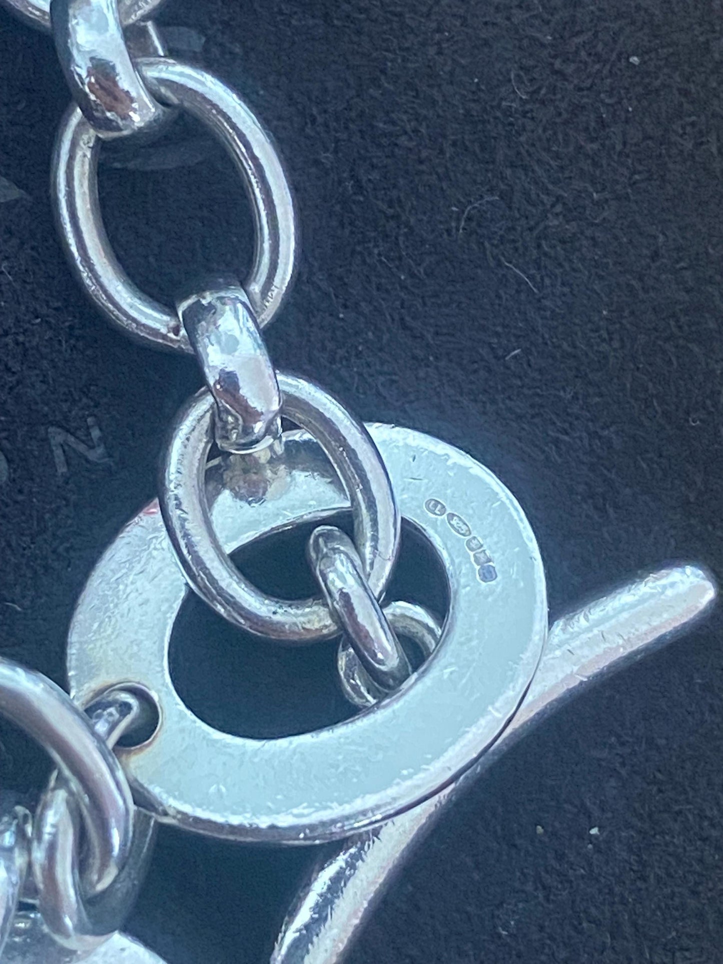 LINKS OF LONDON Chunky Sterling Silver Hallmarked Heart Toggle Necklace In Box, genuine