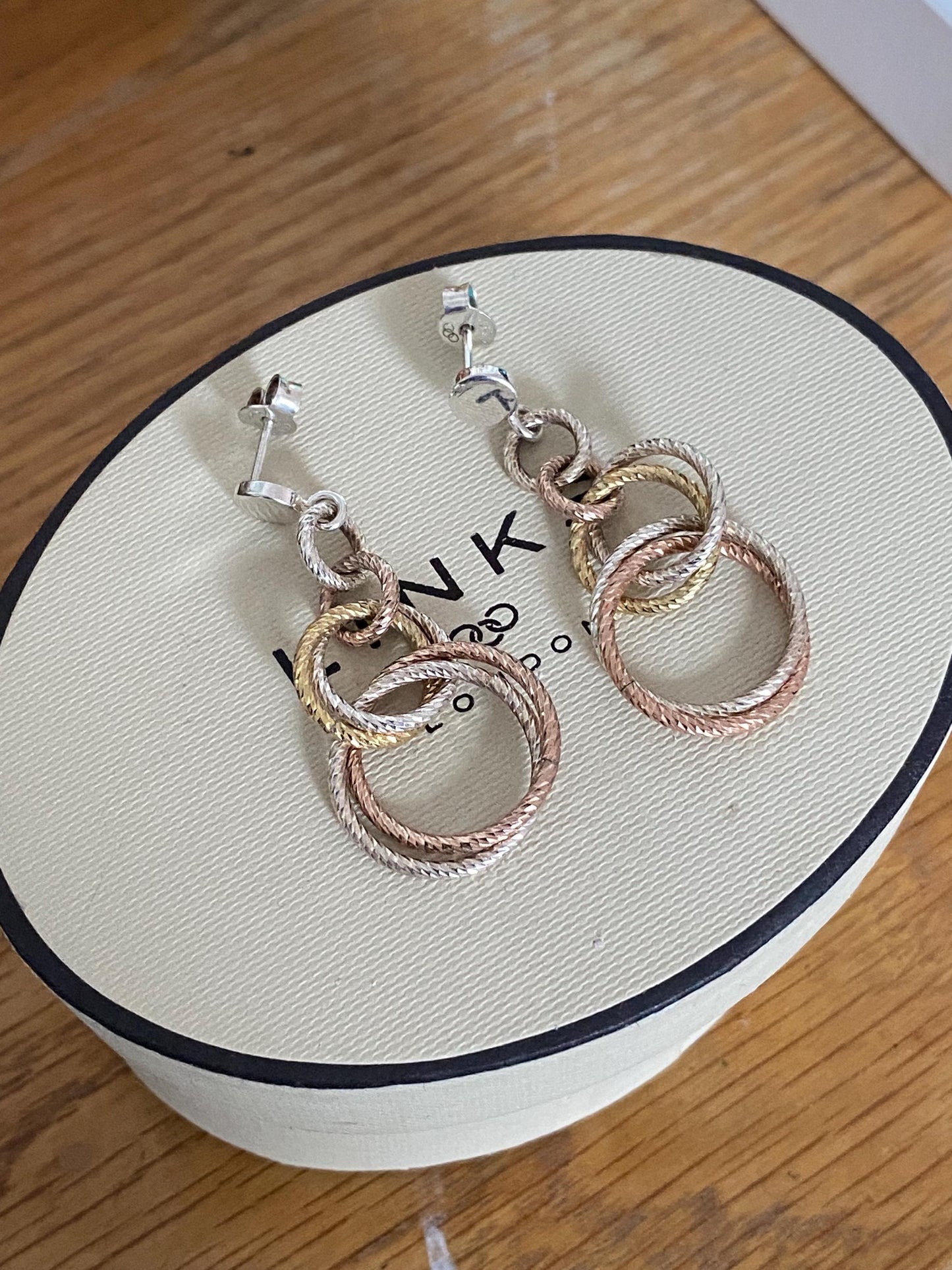 Links Of London Genuine Aroura Drop Earrings In Box, sterling silver