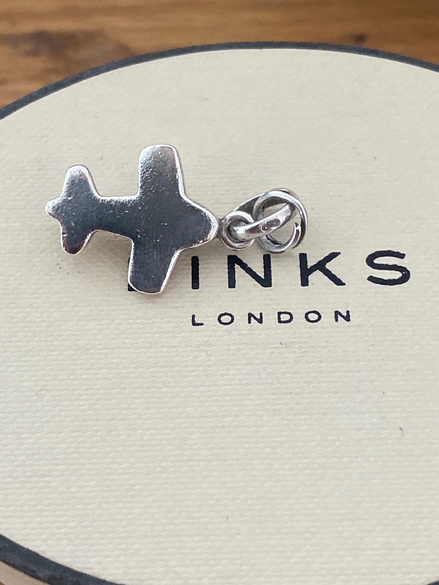 Beautiful rare Links of London sterling silver Aeroplane charm, Genuine, Assay hallmarked