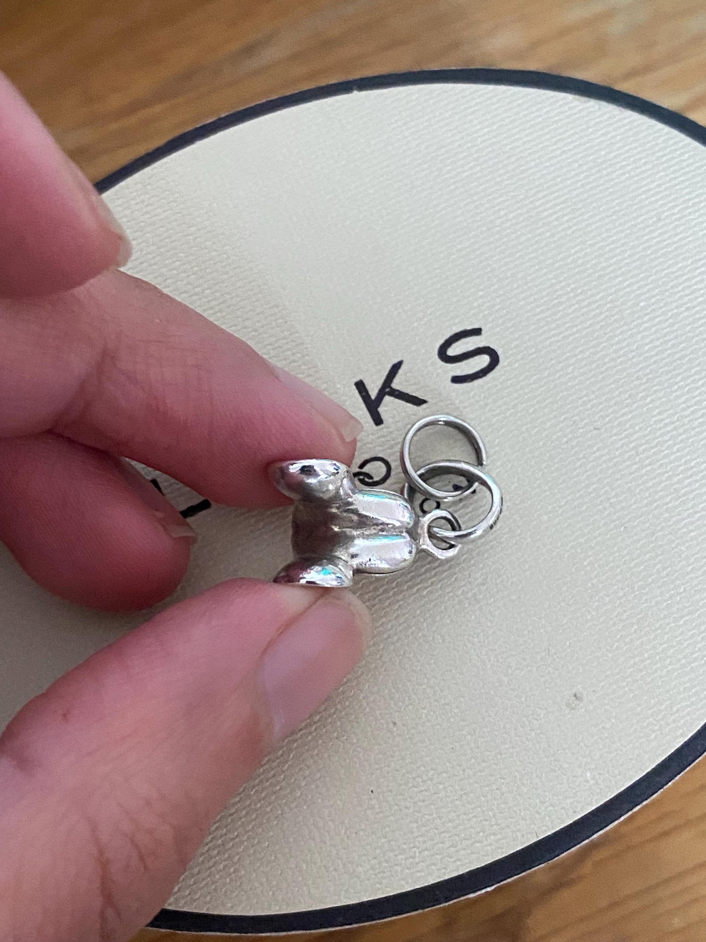 Genuine Links Of London Sterling Silver saddle Charm Vintage, Assay hallmarked