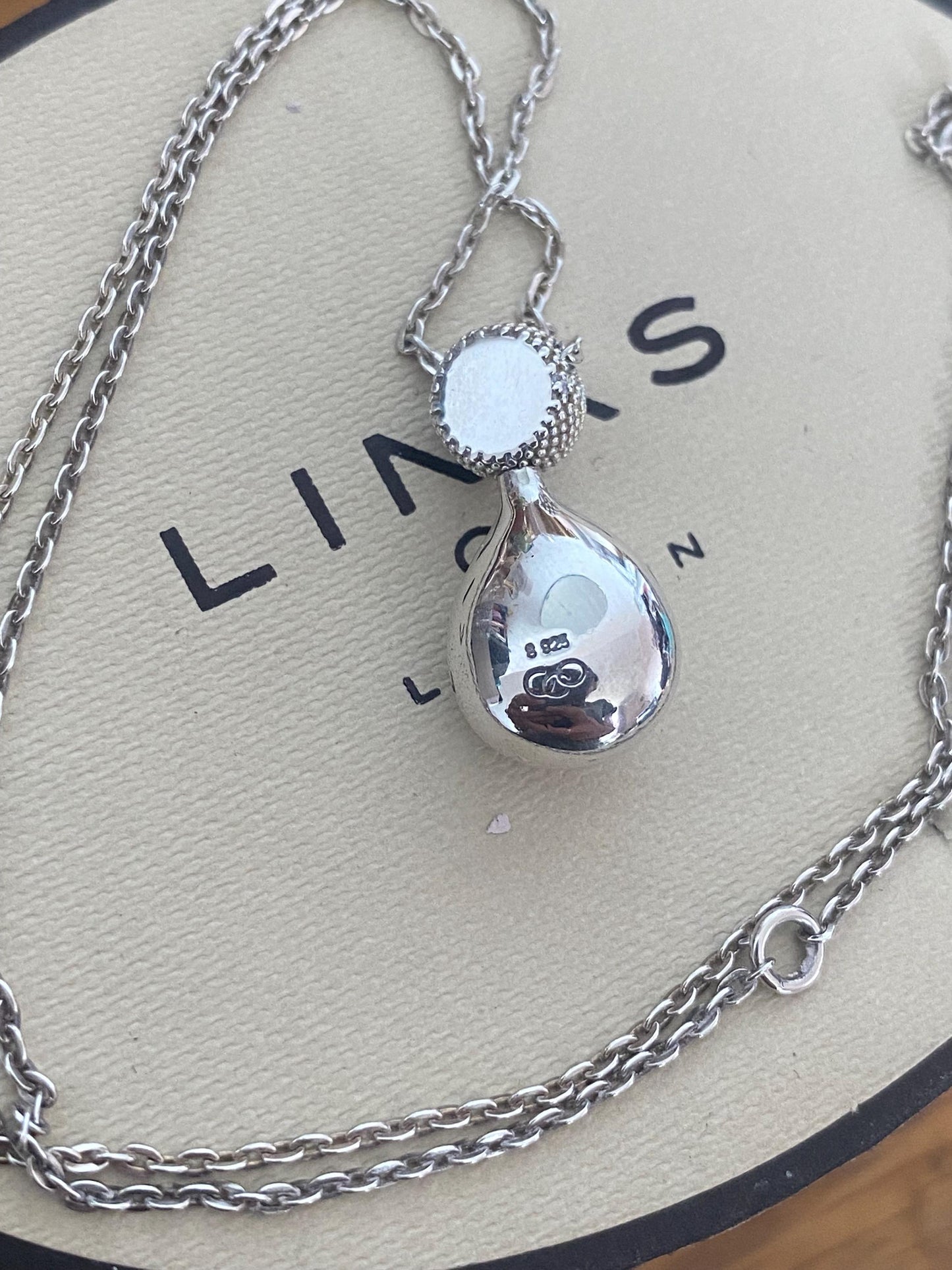 Genuine Links of London Masquerade Drop Necklace, Solid Sterling silver