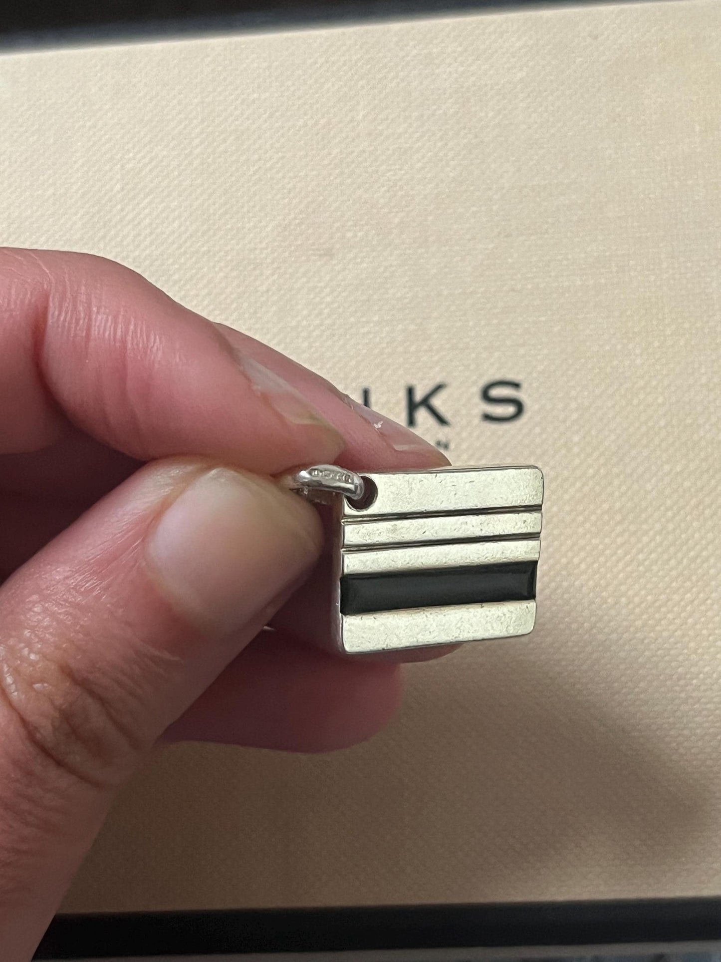 cute genuine rare Links of London sterling silver big slender credit card hallmarked charm
