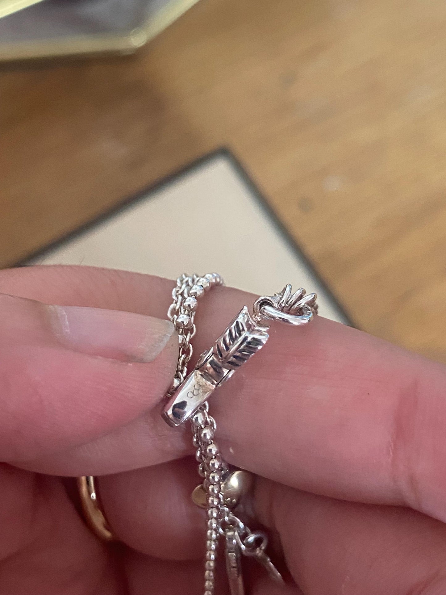 Rare Links of London 'Lovestruck' Necklace with Cupid's Hearts and Arrows, Sterling Silver