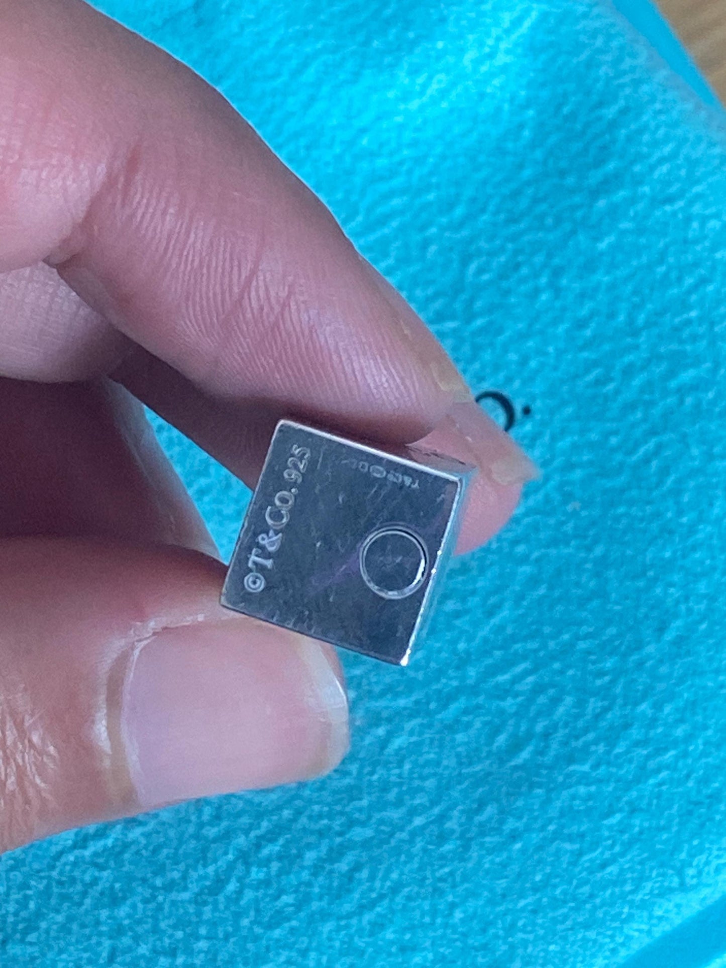 Very rare Tiffany & Co 1837 sterling silver cube padlock charm, Assay hallmarked, Genuine