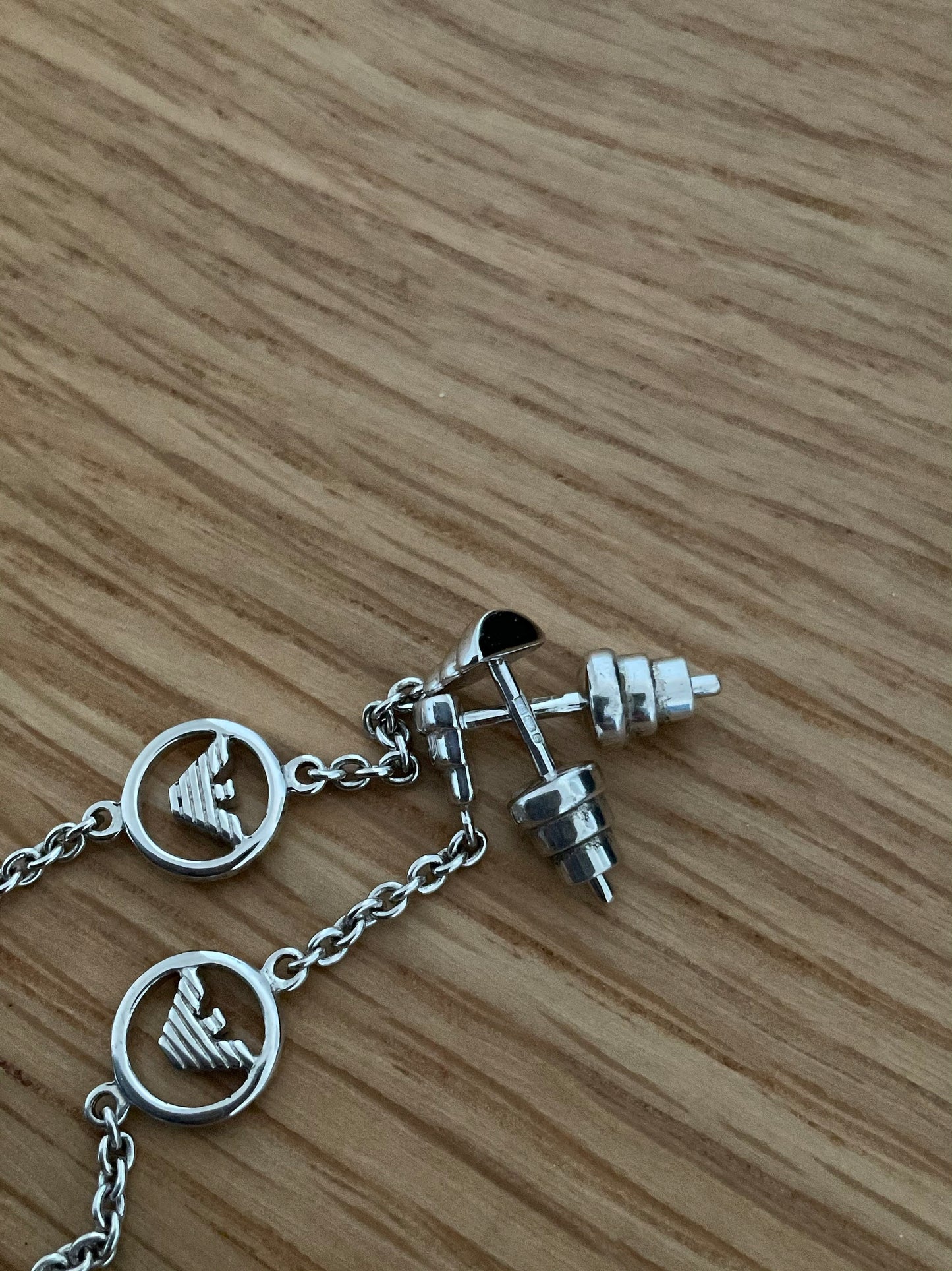 Stunning Emporio Armani sterling silver teardrop earrings