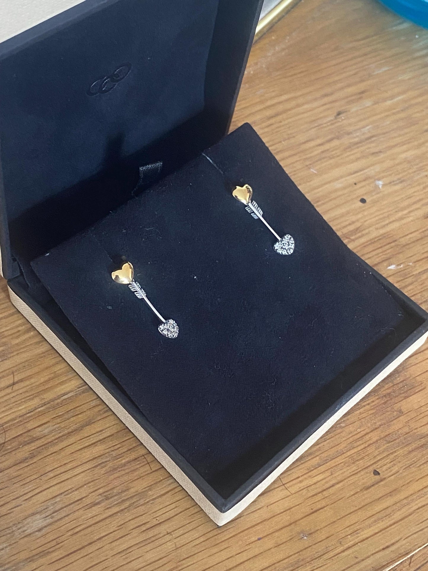 Stunning and very Rare Links of London Sapphire Lovestruck Drop Earrings, Sterling Silver, Hallmarked, Stamped, Boxed