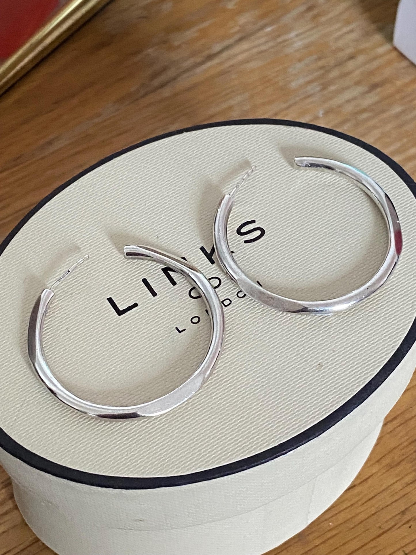 Links Of London Genuine hoop Earrings, sterling silver, vintage