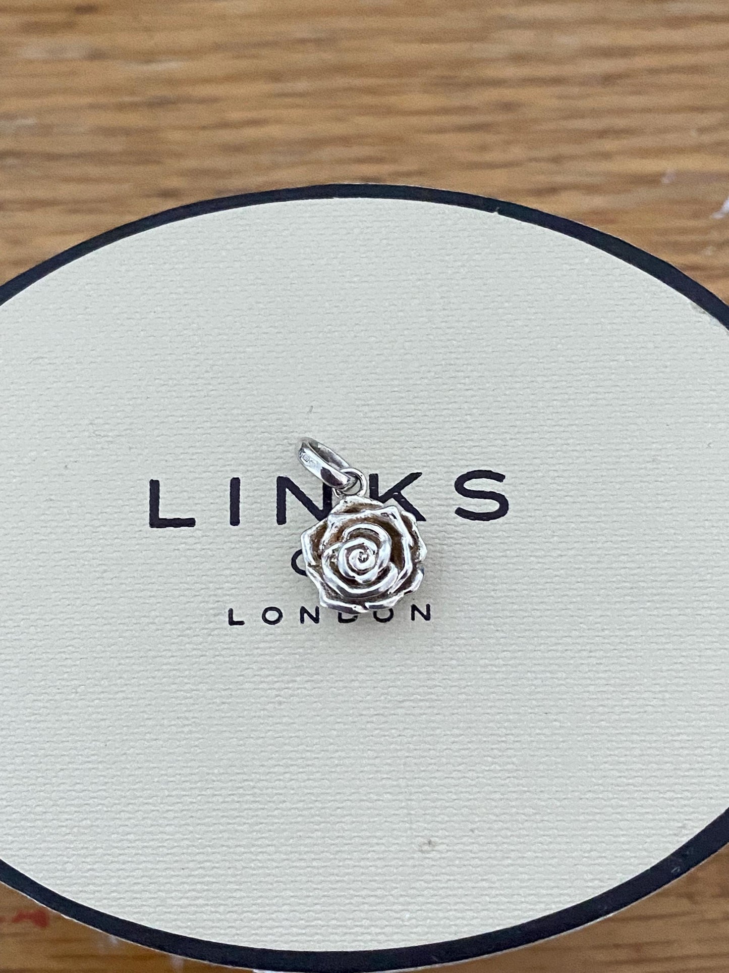 Gorgeous Links of London Rose Charm, Sterling Silver, Hallmarked, Fantastic Condition, Genuine