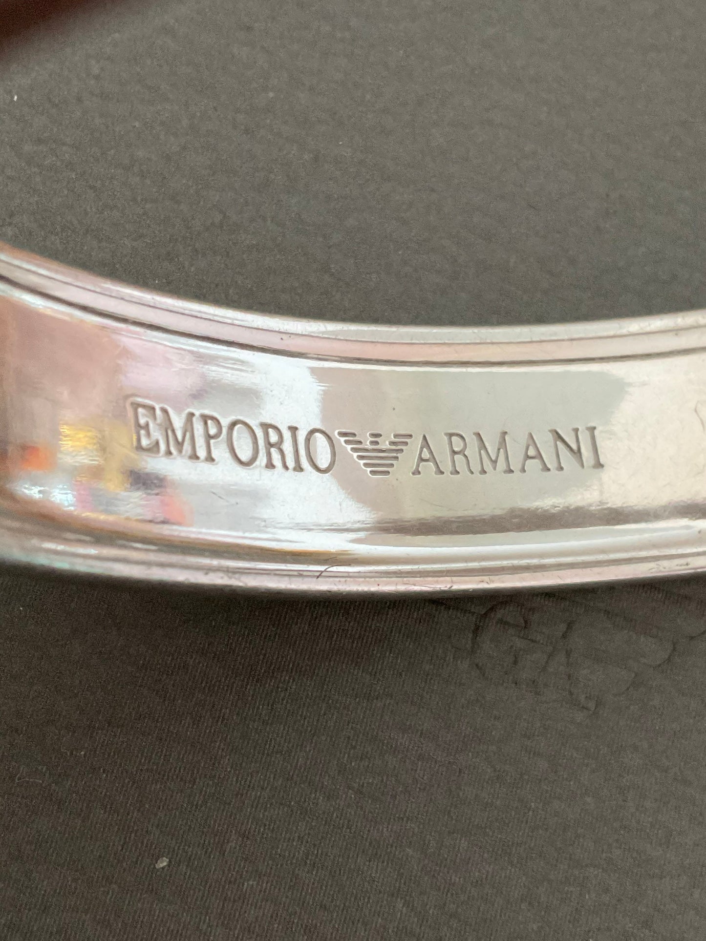 Emporio Armani sterling silver RARE vintage chain bangle