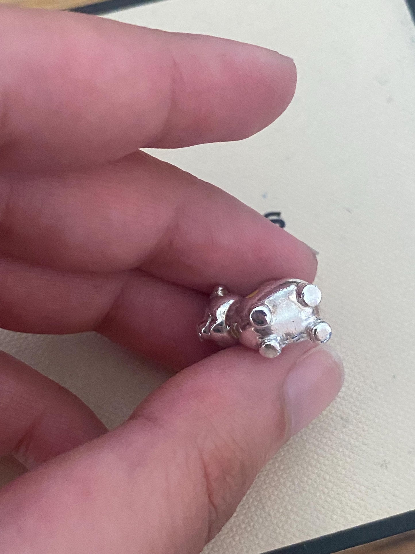 Links of london Pig Chinese Zodiac Charm, Sterling Silver and Enamel Spots, genuine