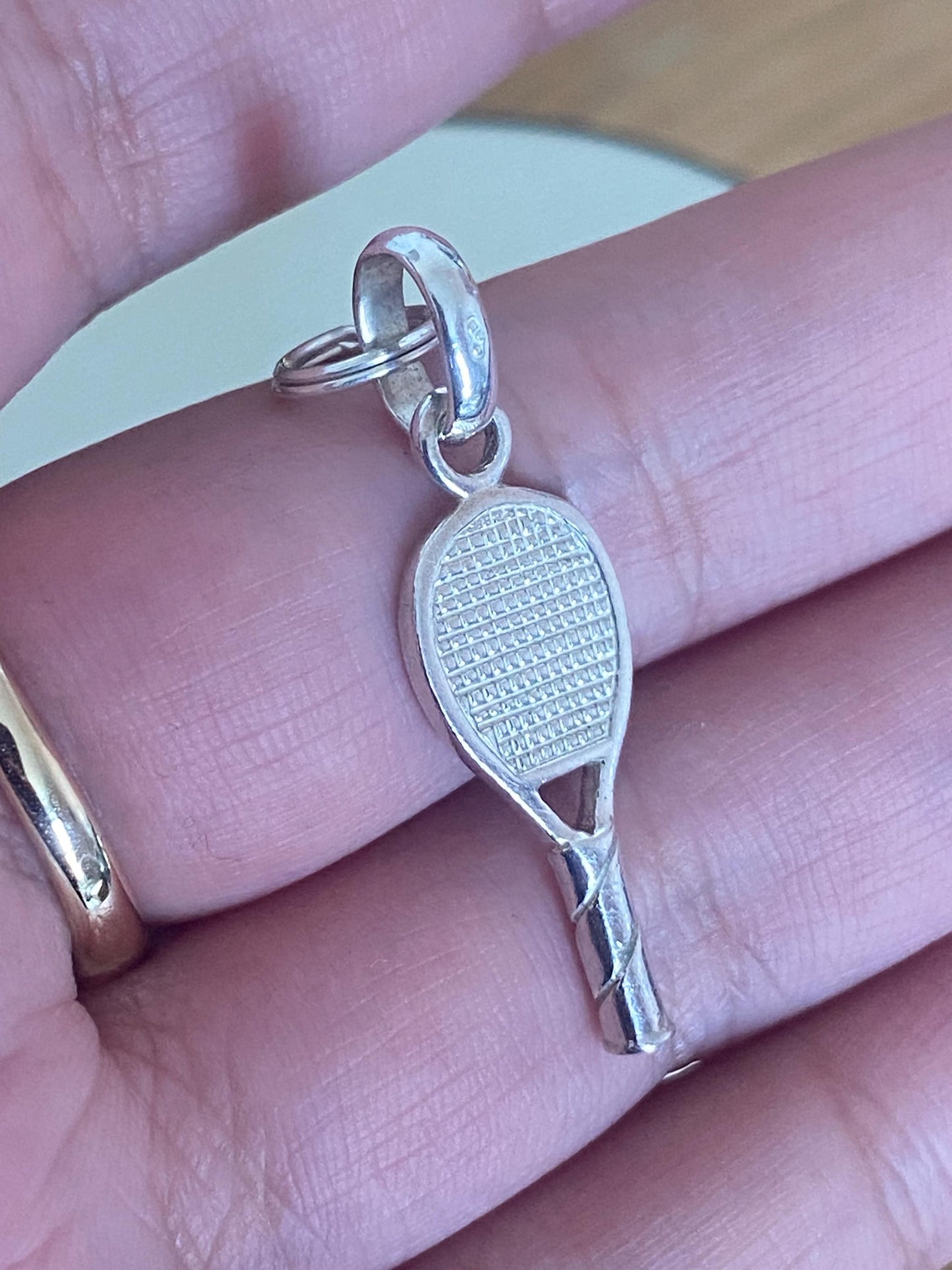Genuine Links of London Wimbledon Tennis Racket Charm, sterling silver