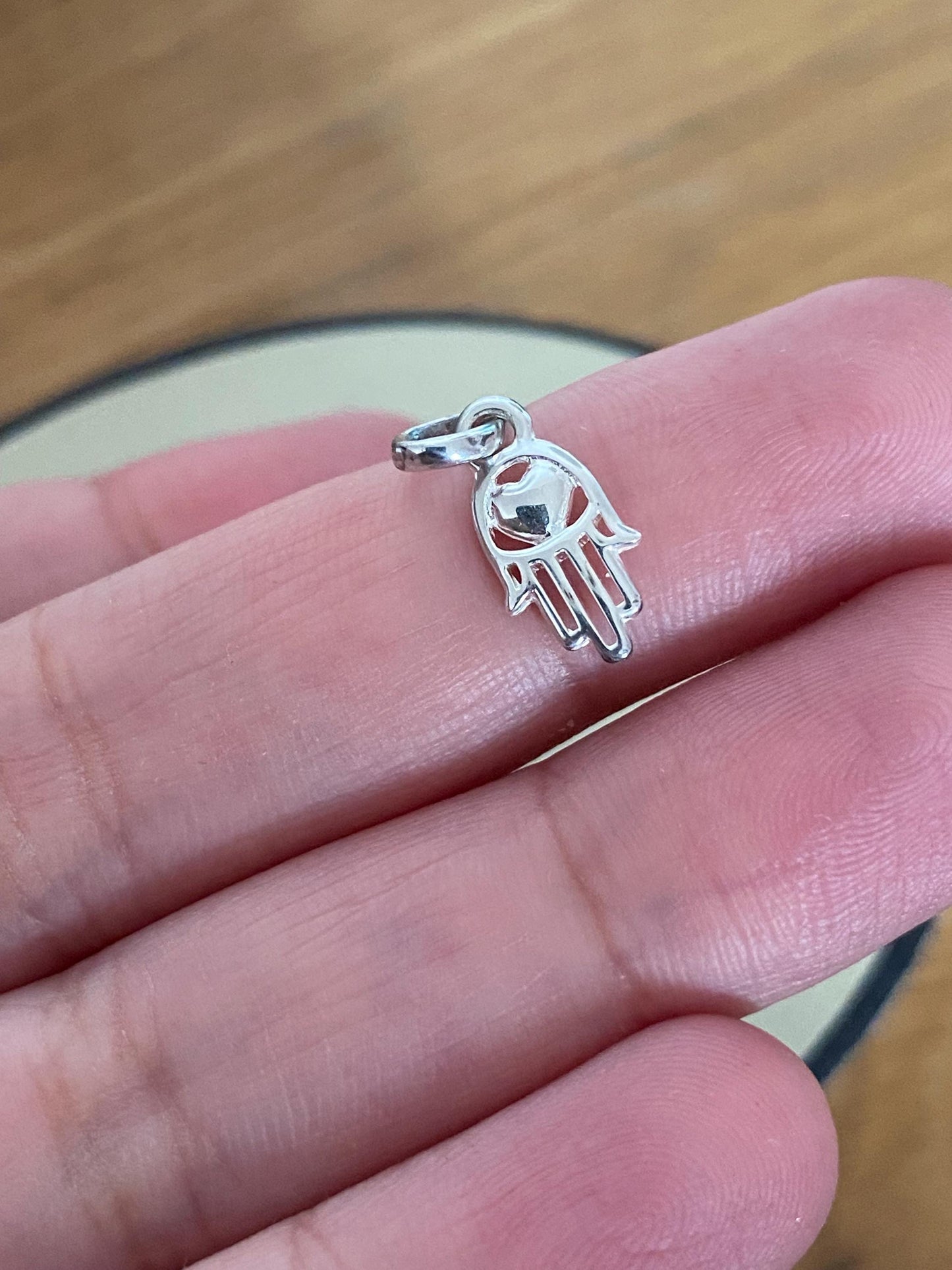 Very rare Links of London hand of Fatima mini charm sterling silver, lovely condition, genuine