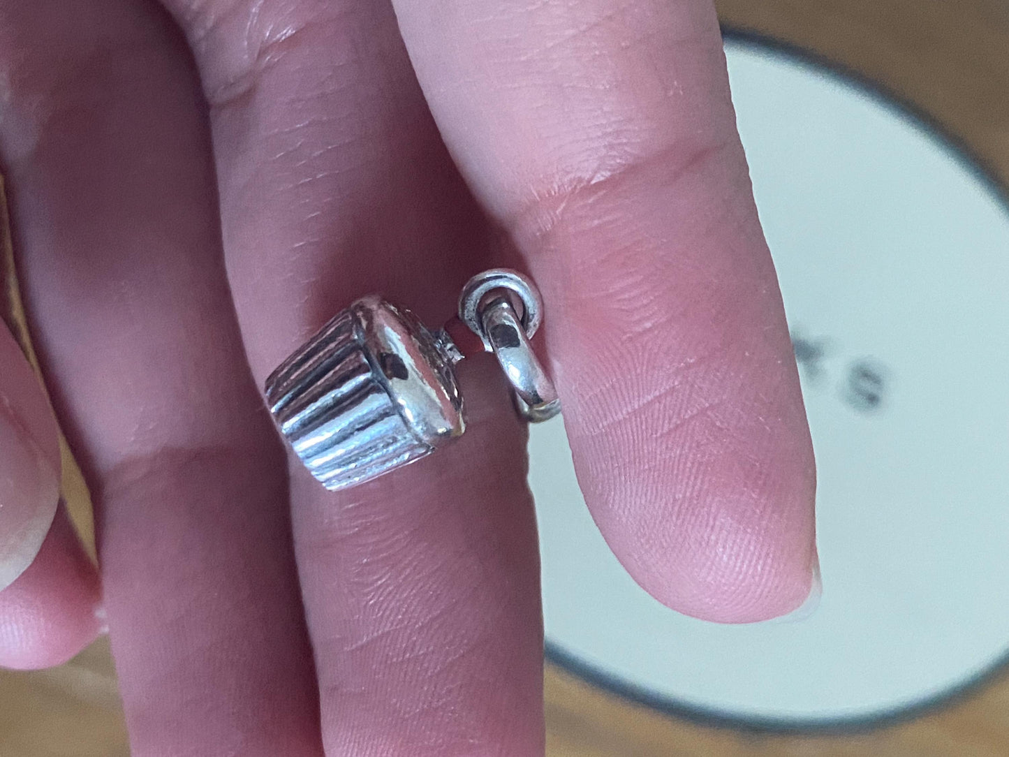 Cute genuine Links of London cupcake enamel and silver hallmarked charm