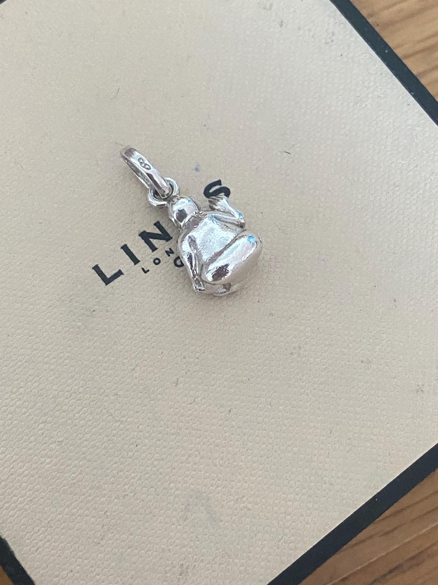 Genuine rare LINKS OF LONDON Laughing Buddha Charm, sterling silver