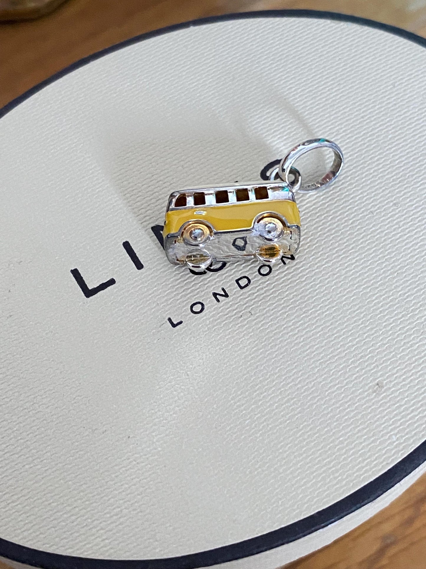 Genuine Links Of London Sterling Silver and enamel campervan Charm Vintage