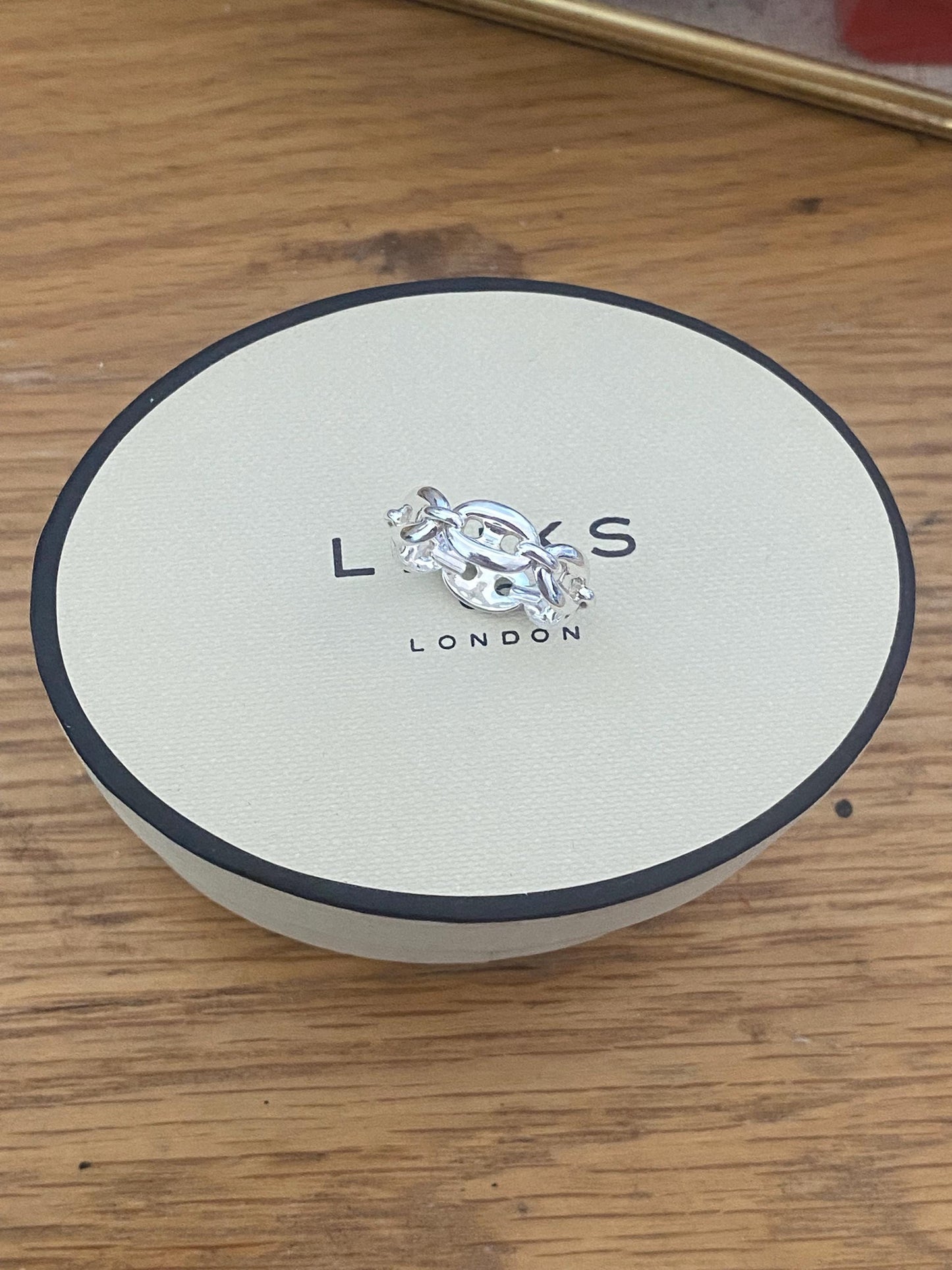 Genuine Links of London Sirens anchor Ring, Sterling Silver, Size N, with box