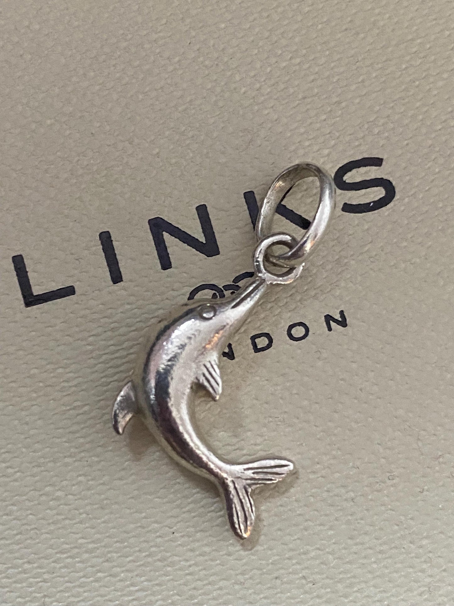 cute genuine rare Links of London sterling silver dolphin hallmarked charm