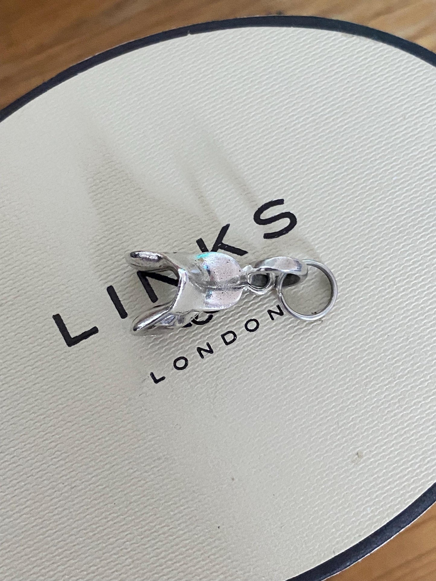 Genuine Links Of London Sterling Silver saddle Charm Vintage, Assay hallmarked